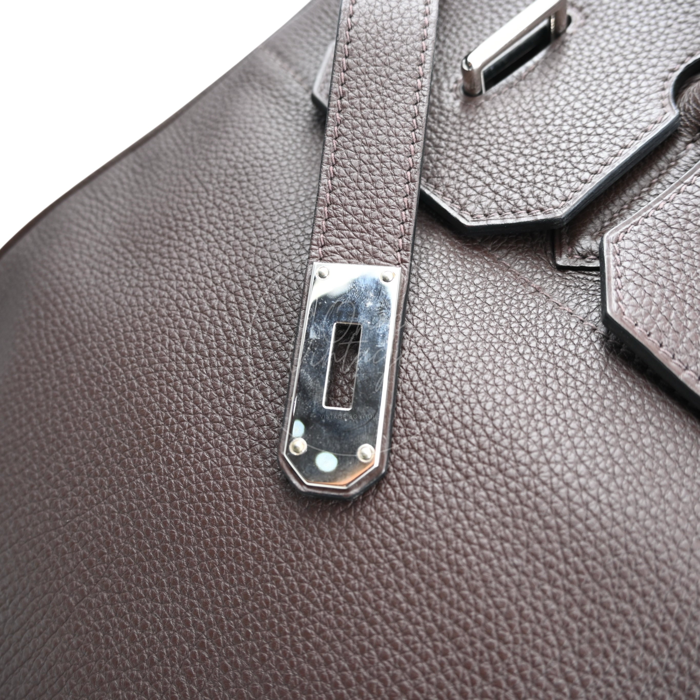 Hermes HAC 40 PHW Havane Square O