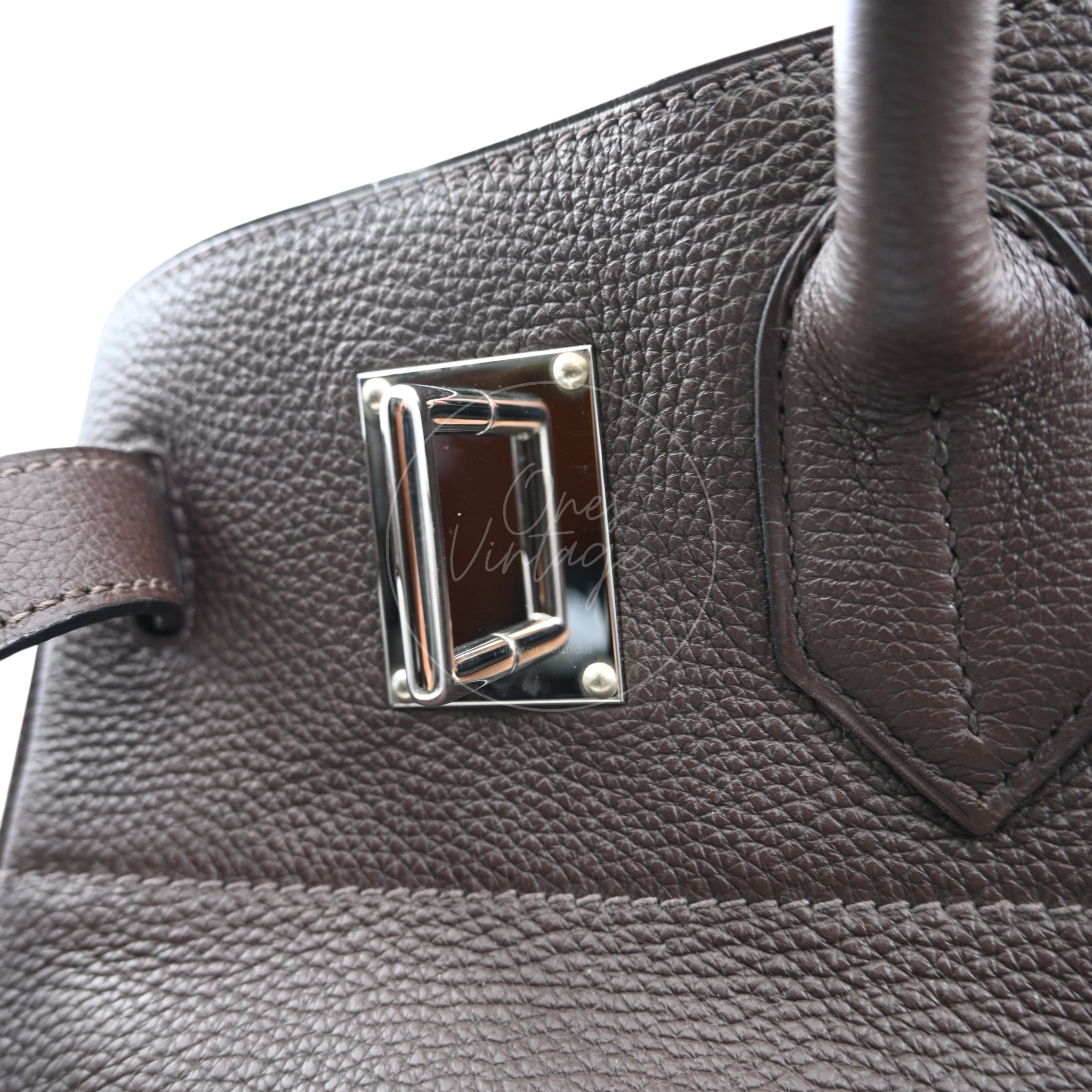 Hermes HAC 40 PHW Havane Square O