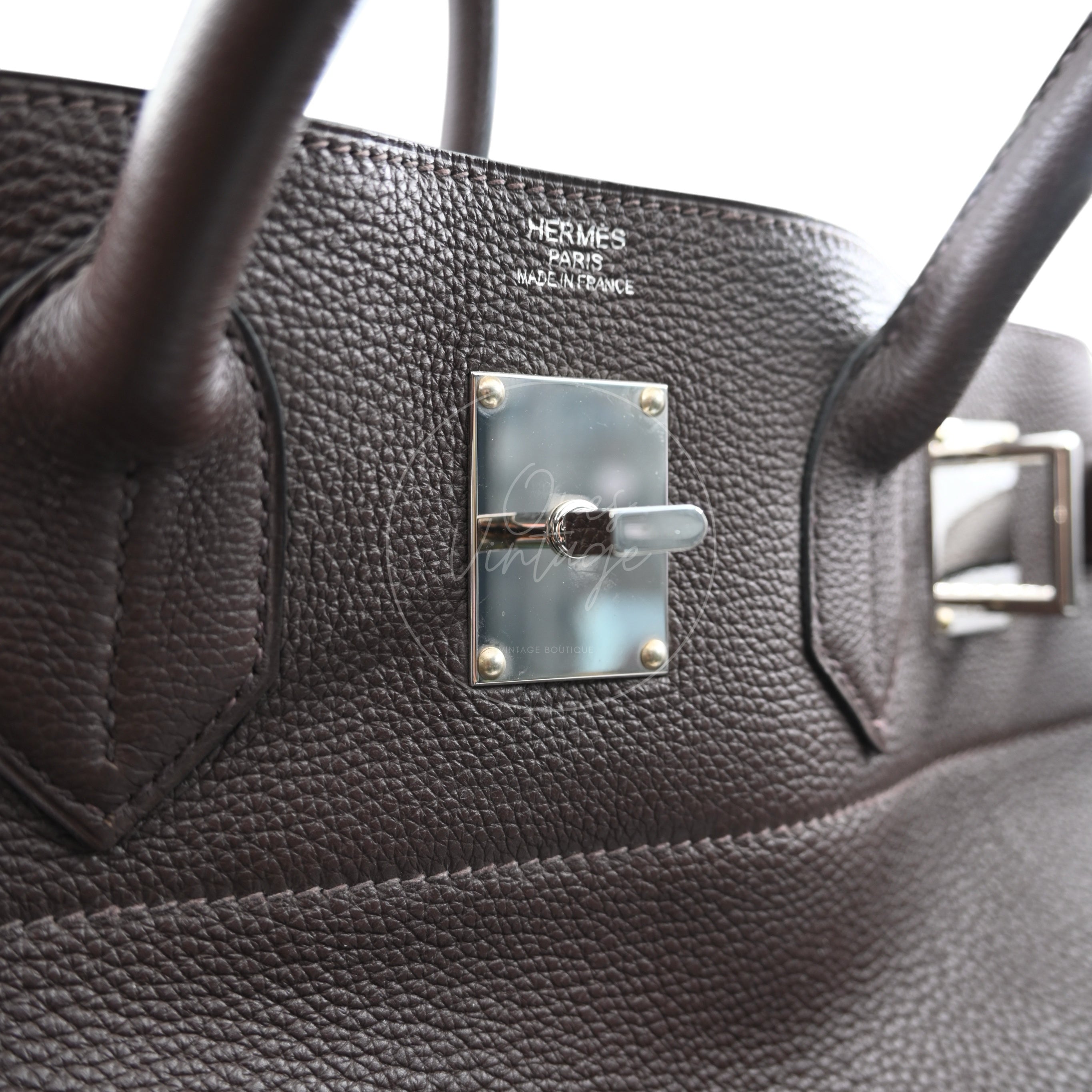 Hermes HAC 40 PHW Havane Square O