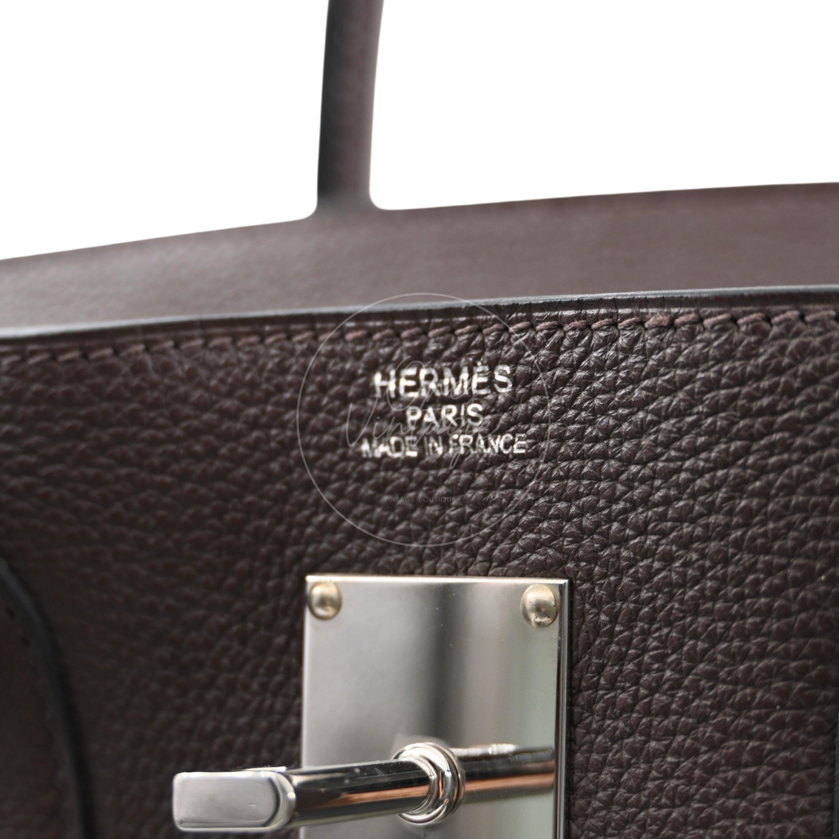 Hermes HAC 40 PHW Havane Square O