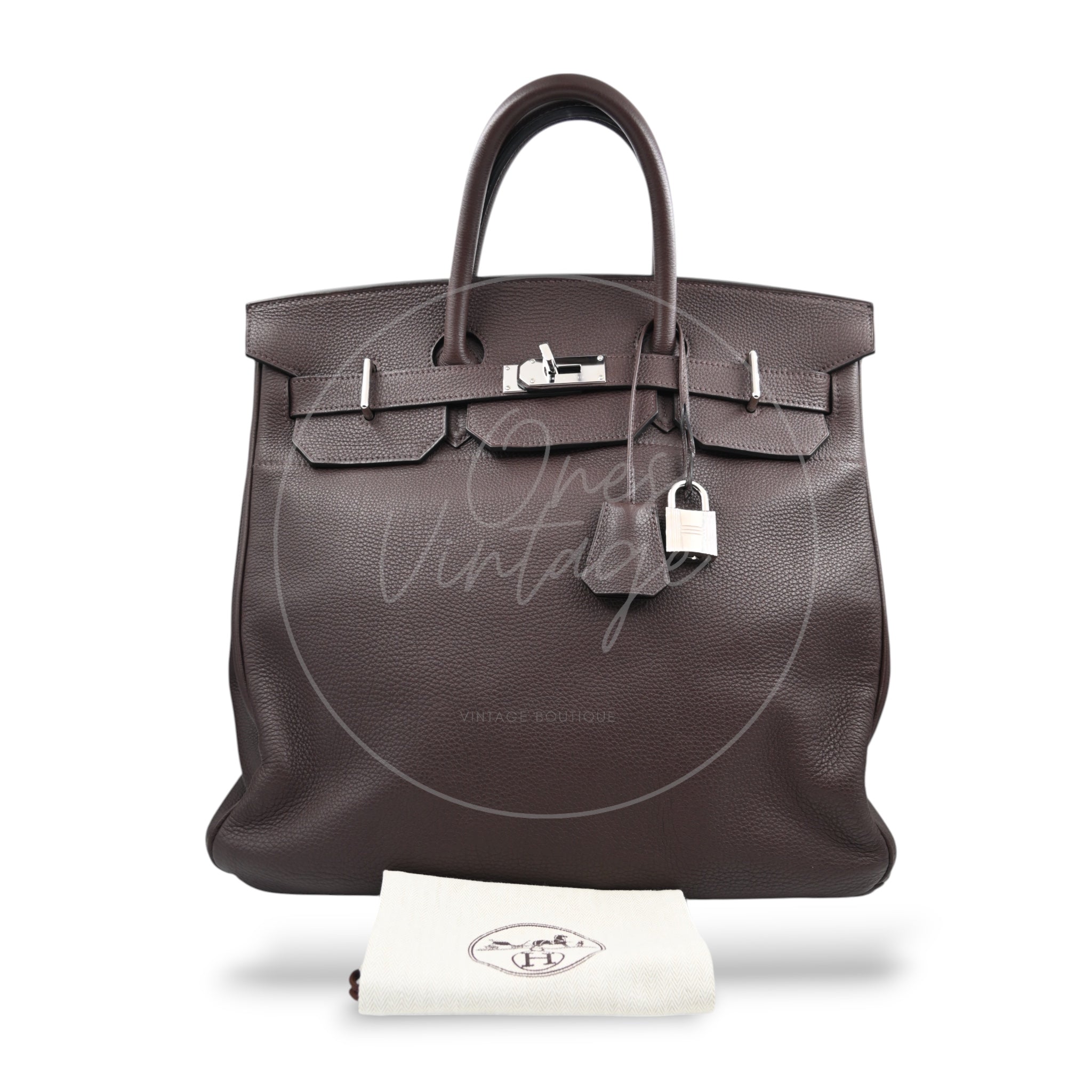 Hermes HAC 40 PHW Havane Square O