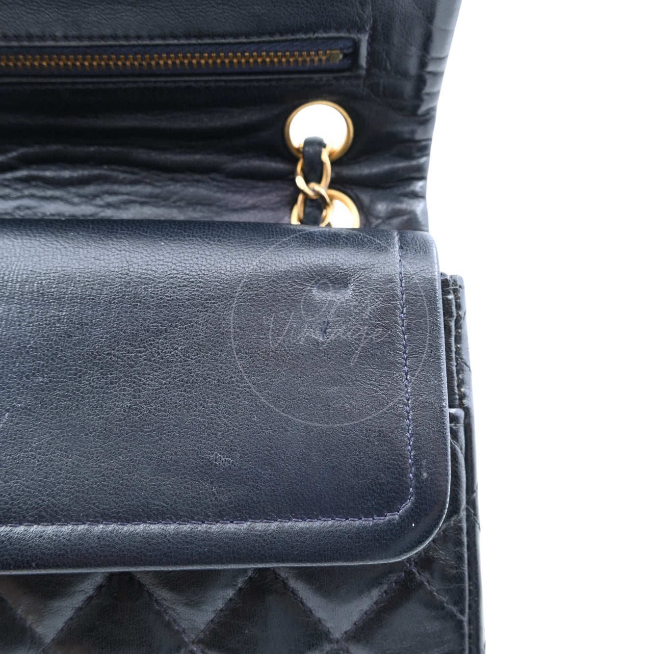Chanel 2.55 Lambskin Double Flap Bag GHW Black