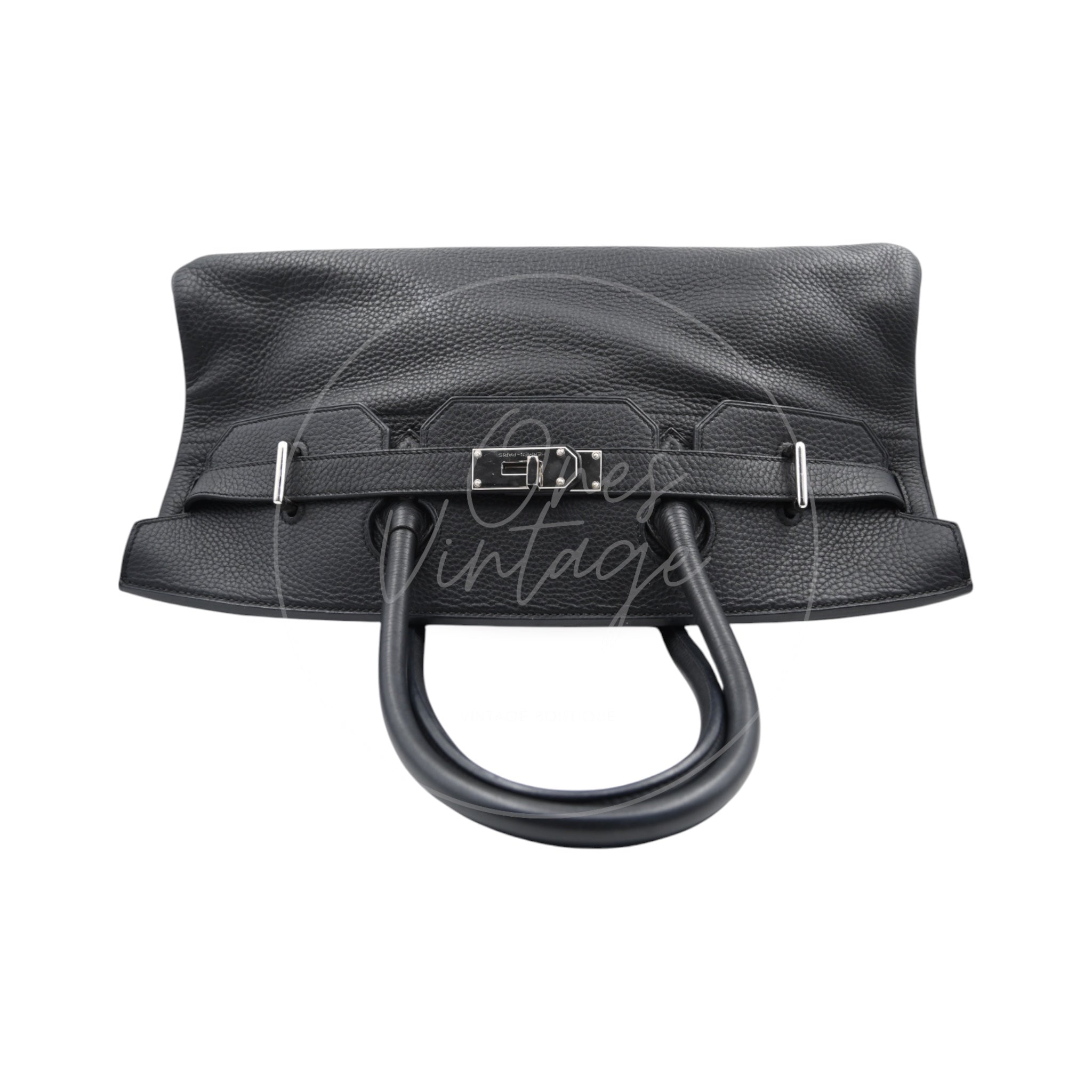 Hermes Birkin Shoulder PHW Black Square J