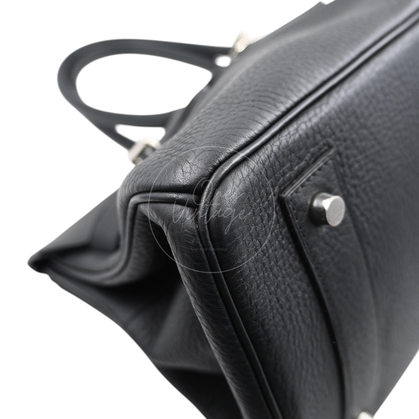 Hermes Birkin Shoulder PHW Black Square J