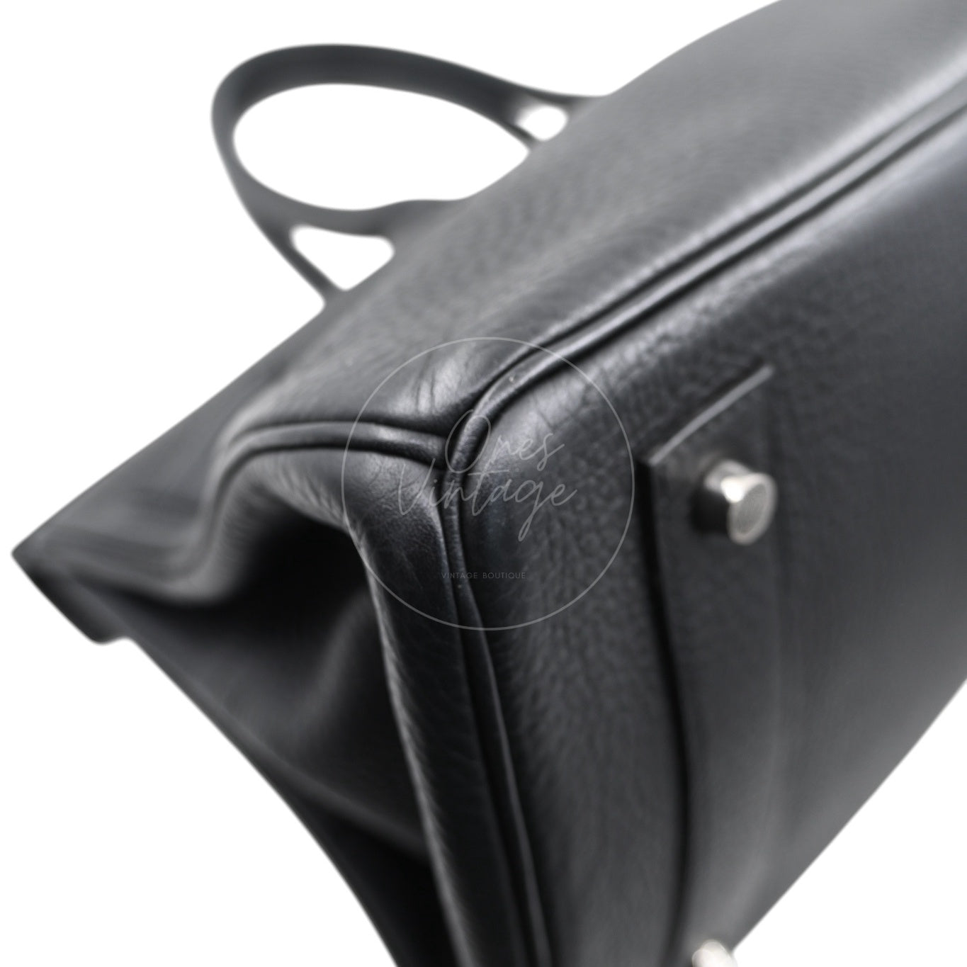 Hermes Birkin Shoulder PHW Black Square J