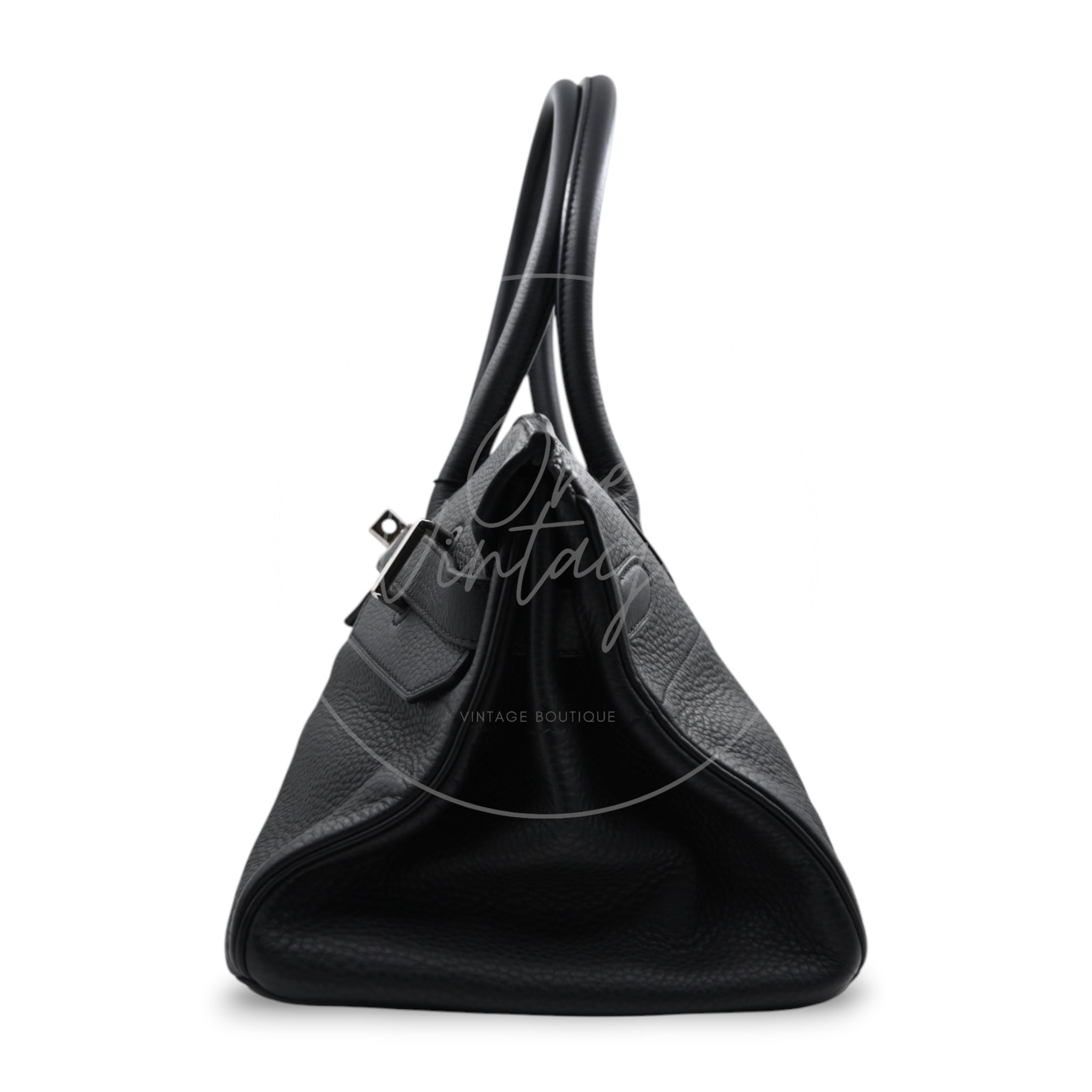 Hermes Birkin Shoulder PHW Black Square J
