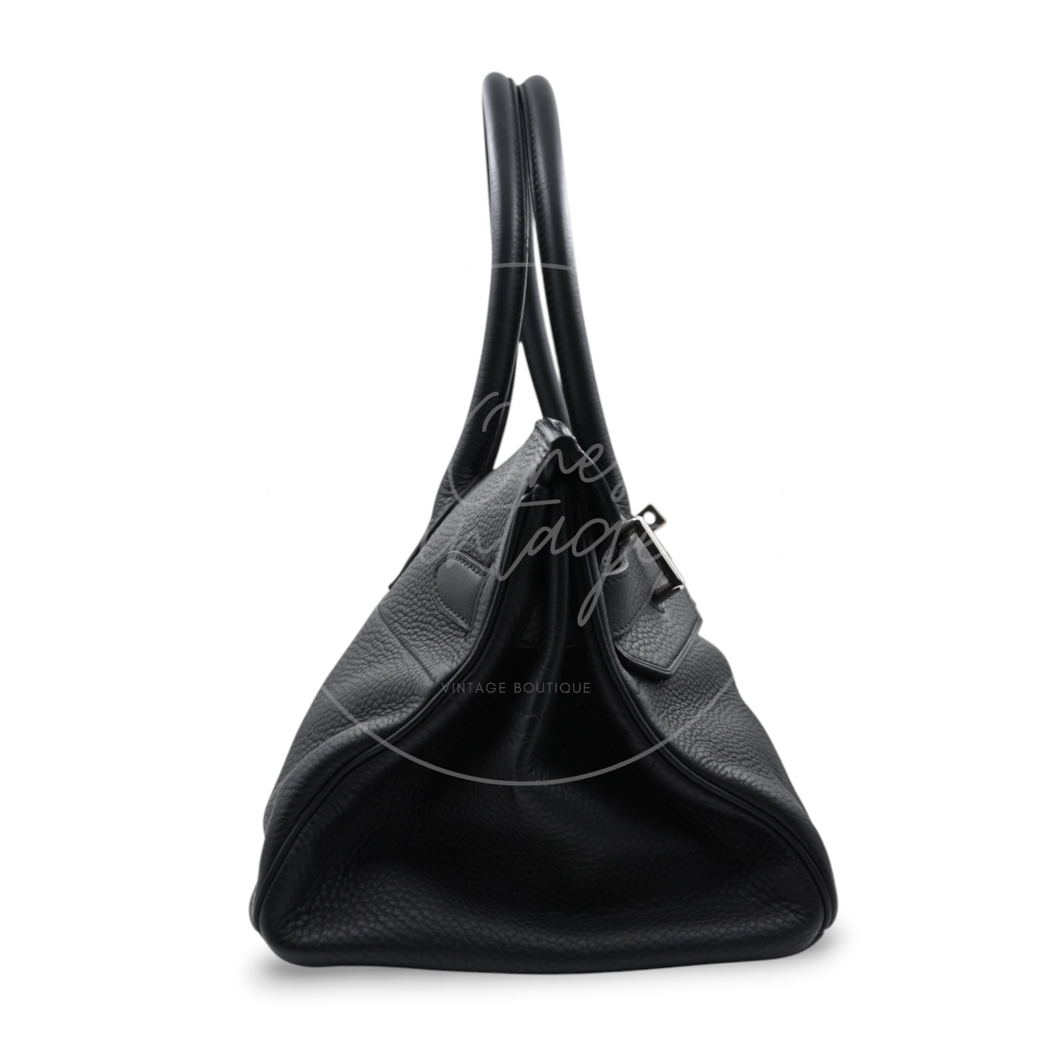 Hermes Birkin Shoulder PHW Black Square J