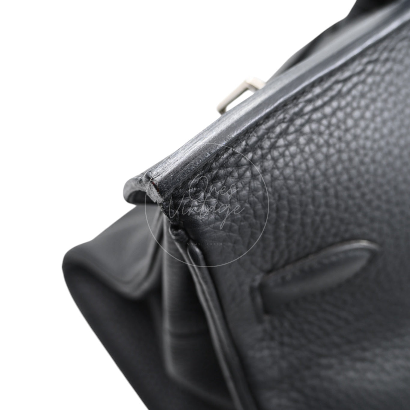 Hermes Birkin Shoulder PHW Black Square J