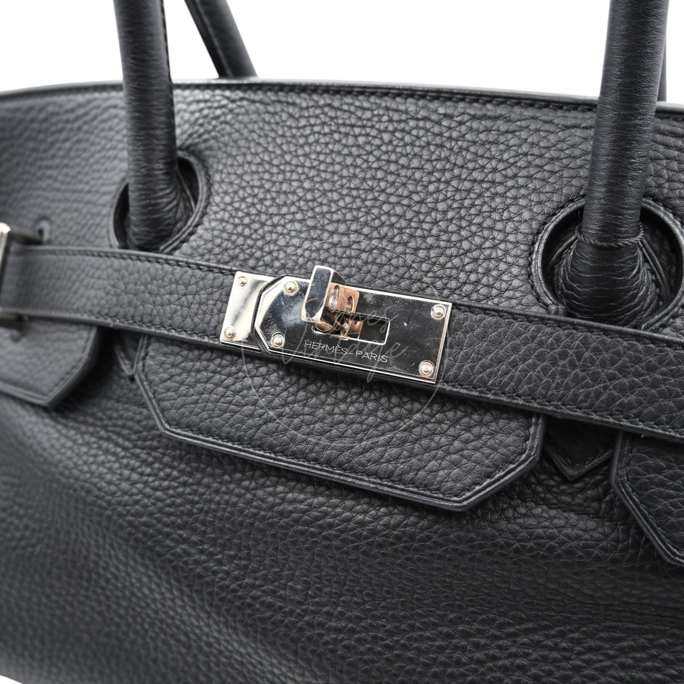 Hermes Birkin Shoulder PHW Black Square J