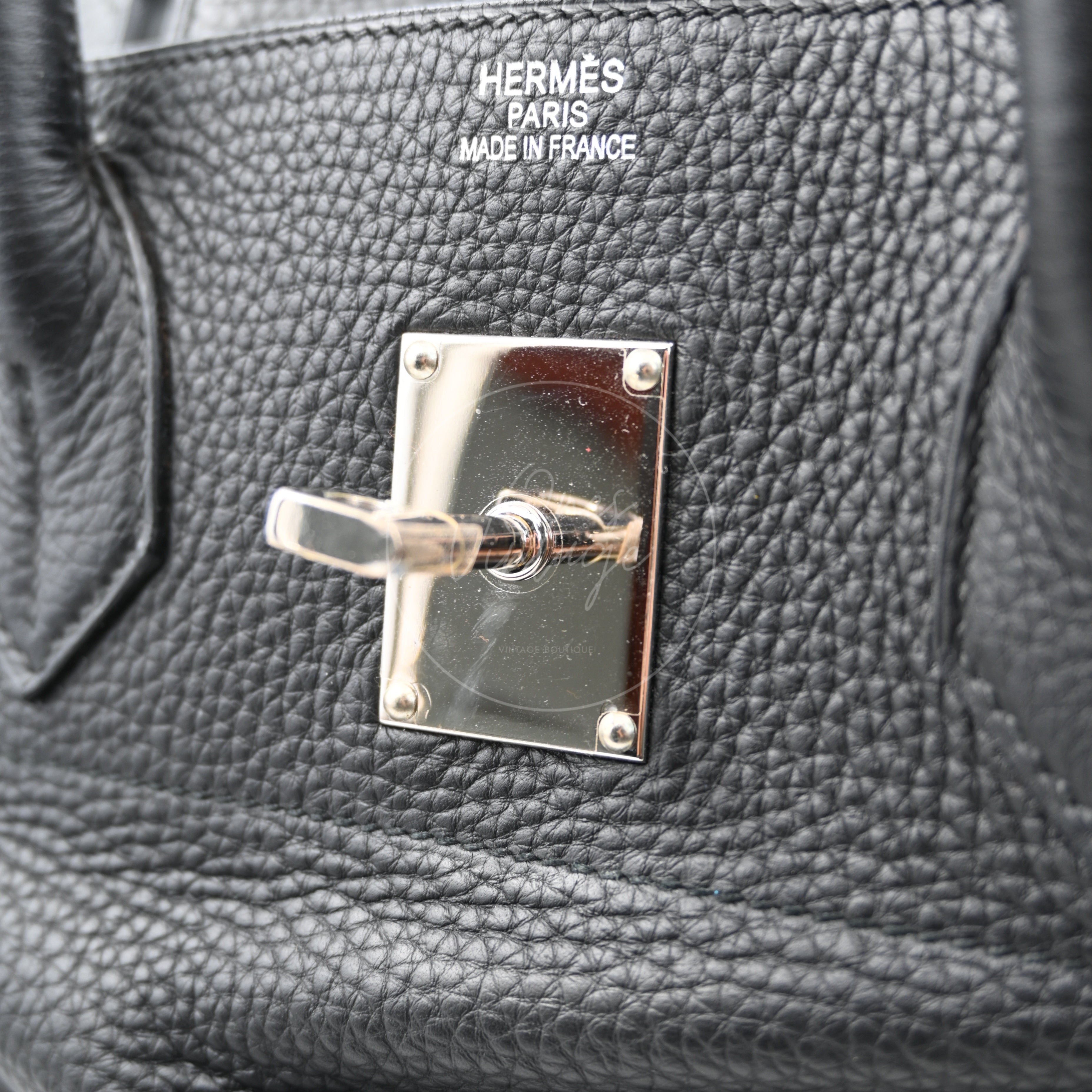 Hermes Birkin Shoulder PHW Black Square J