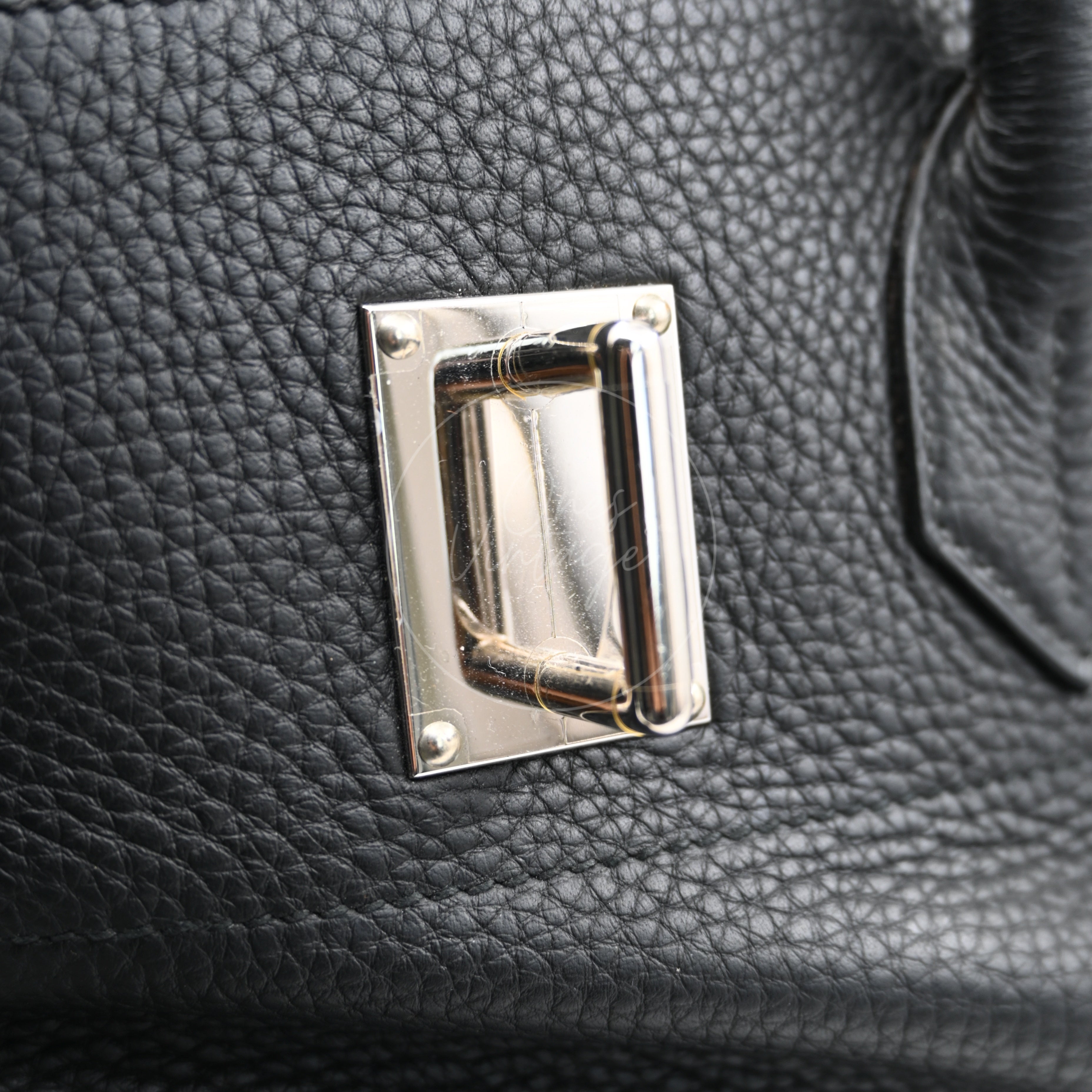 Hermes Birkin Shoulder PHW Black Square J