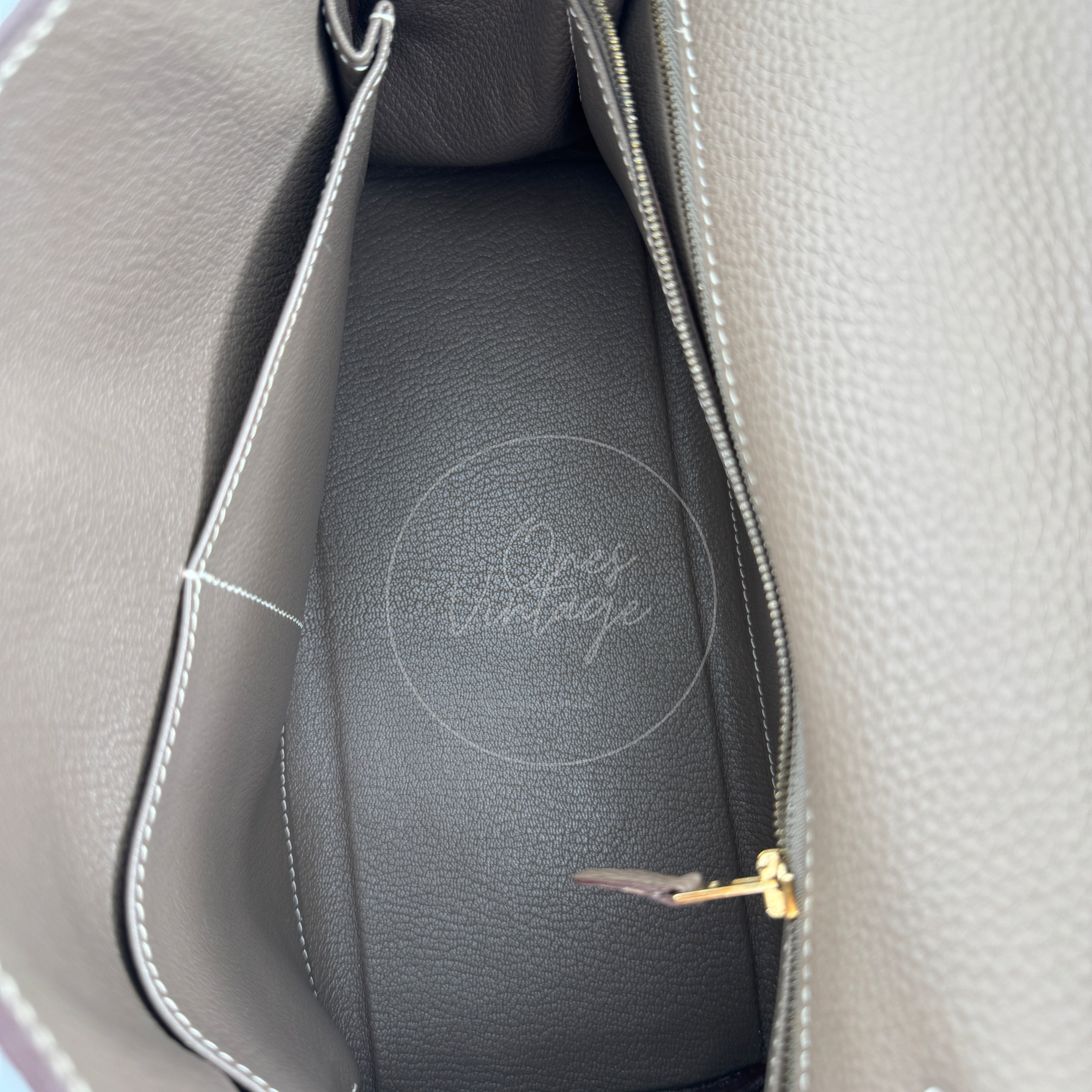 Hermes Kelly 28 Togo Etoupe GHW Stamp T