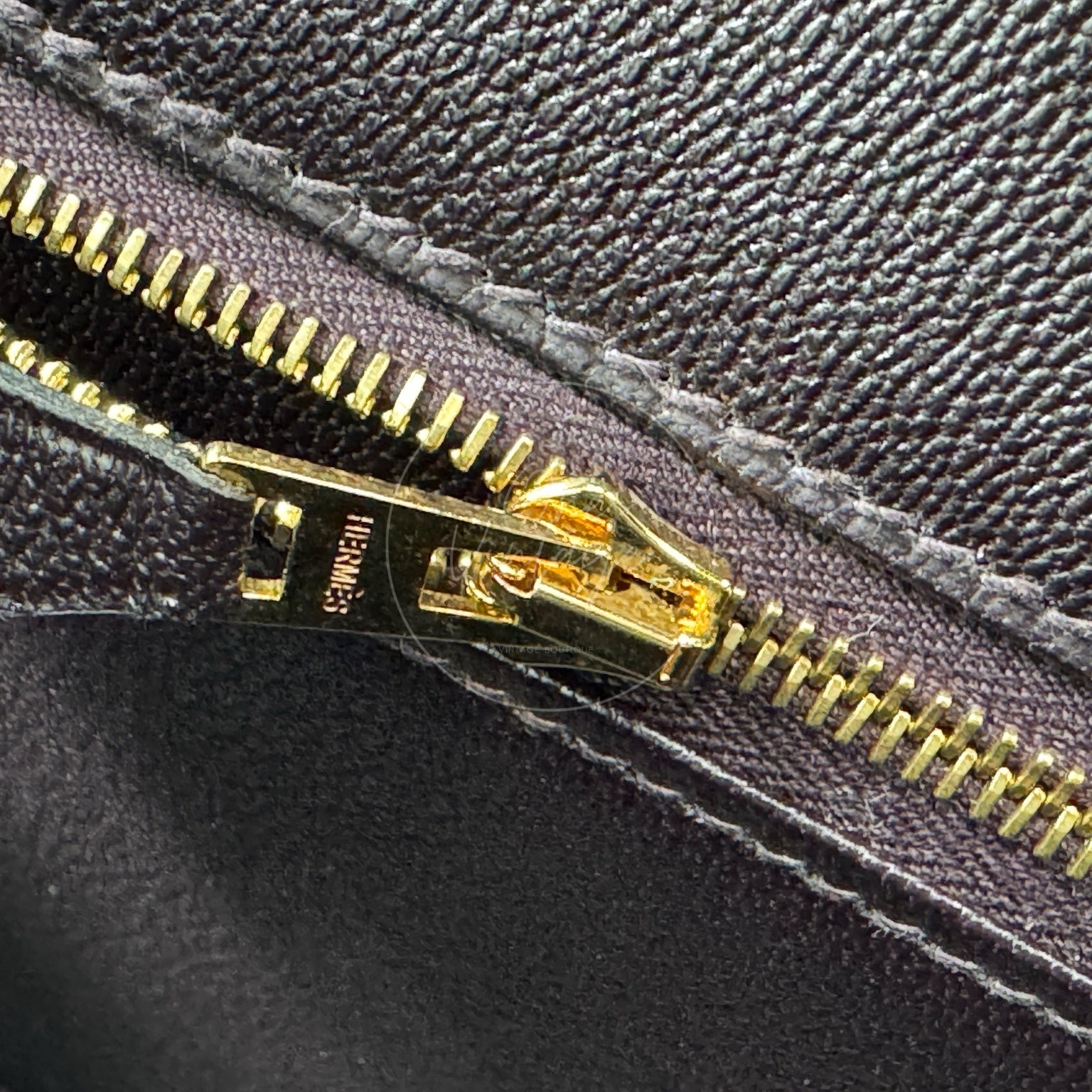 Hermes Birkin 25 Shiny Niloticus Crocodile Bag GHW Dark Purple Stamp T