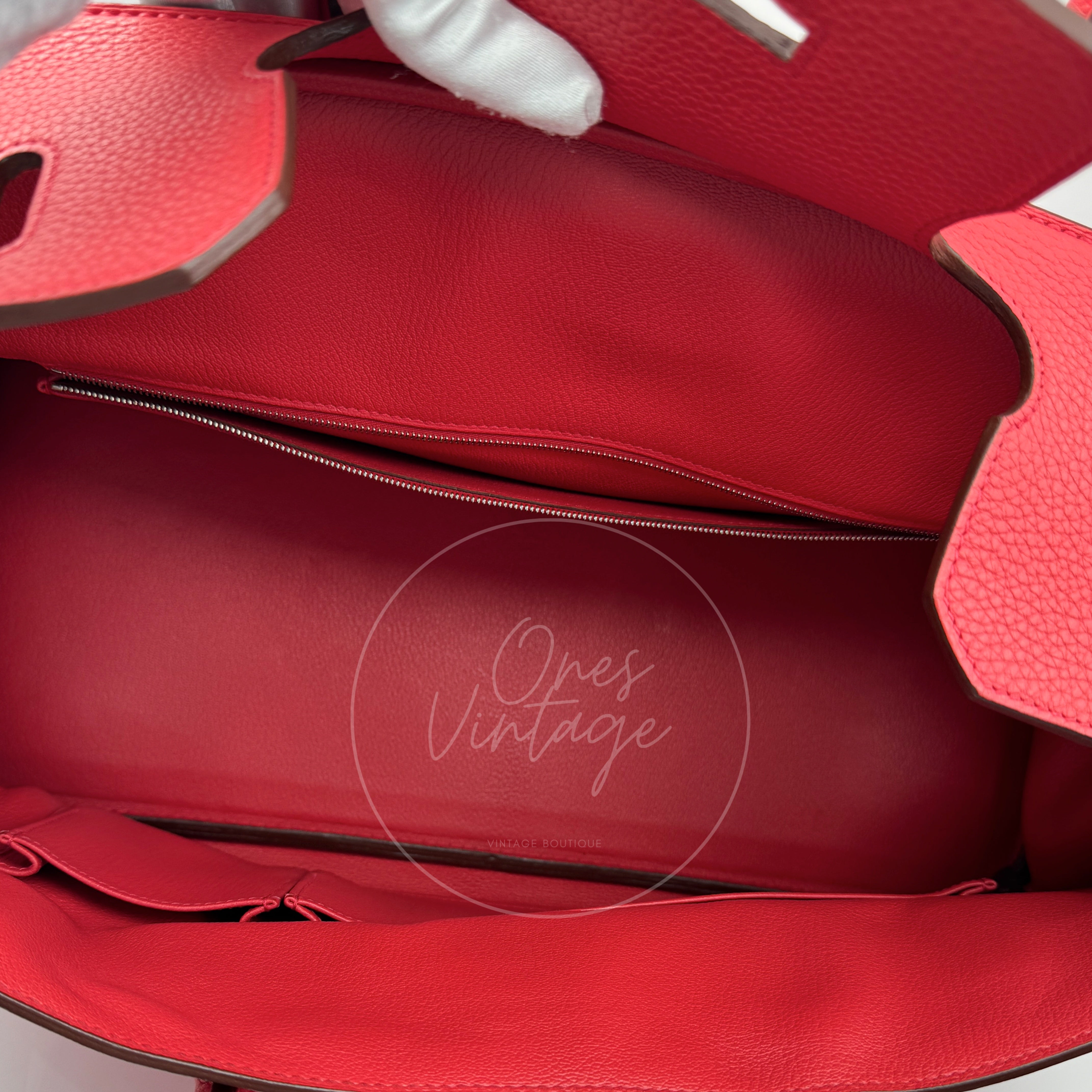 Hermes Shoulder Birkin PHW Red Square N