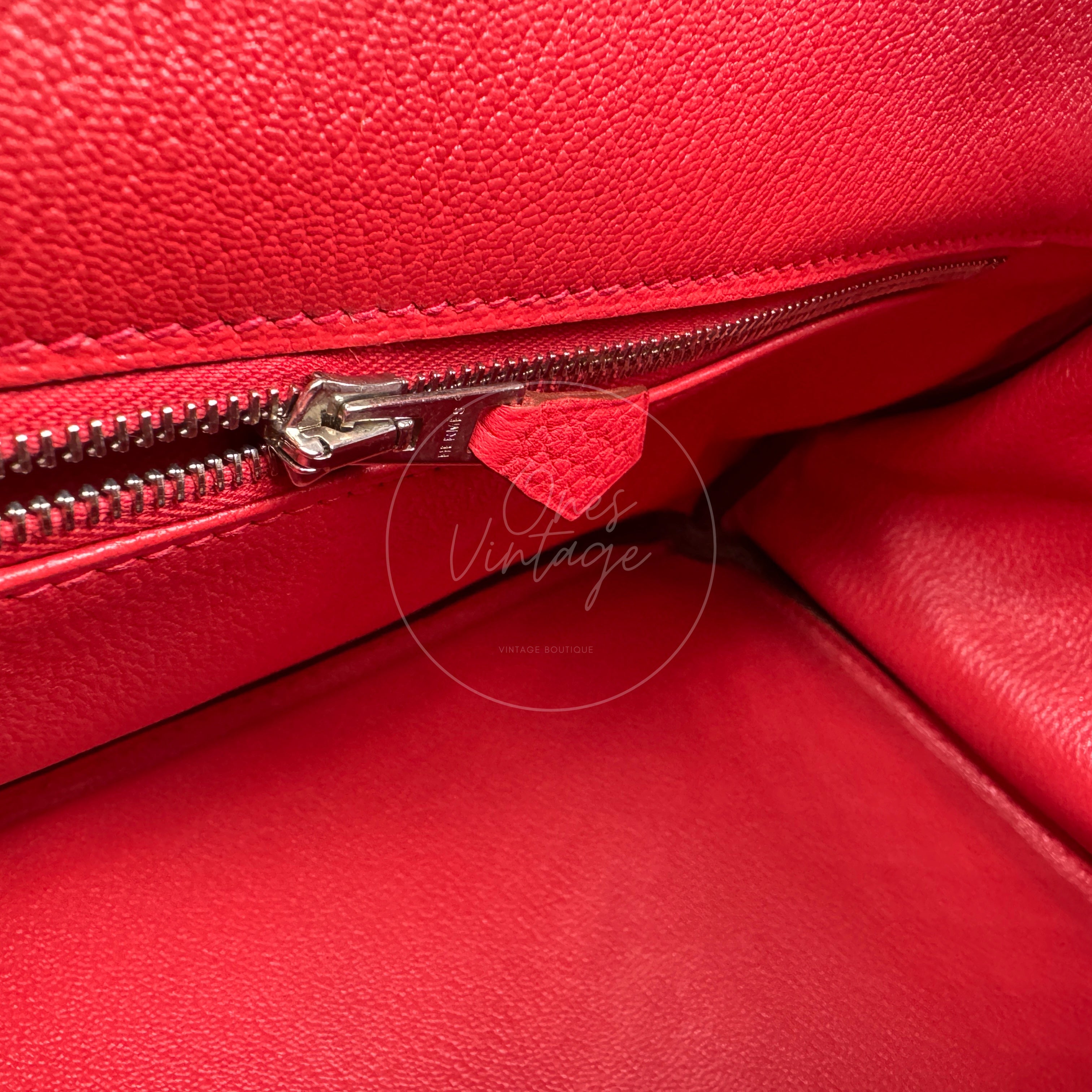 Hermes Shoulder Birkin PHW Red Square N