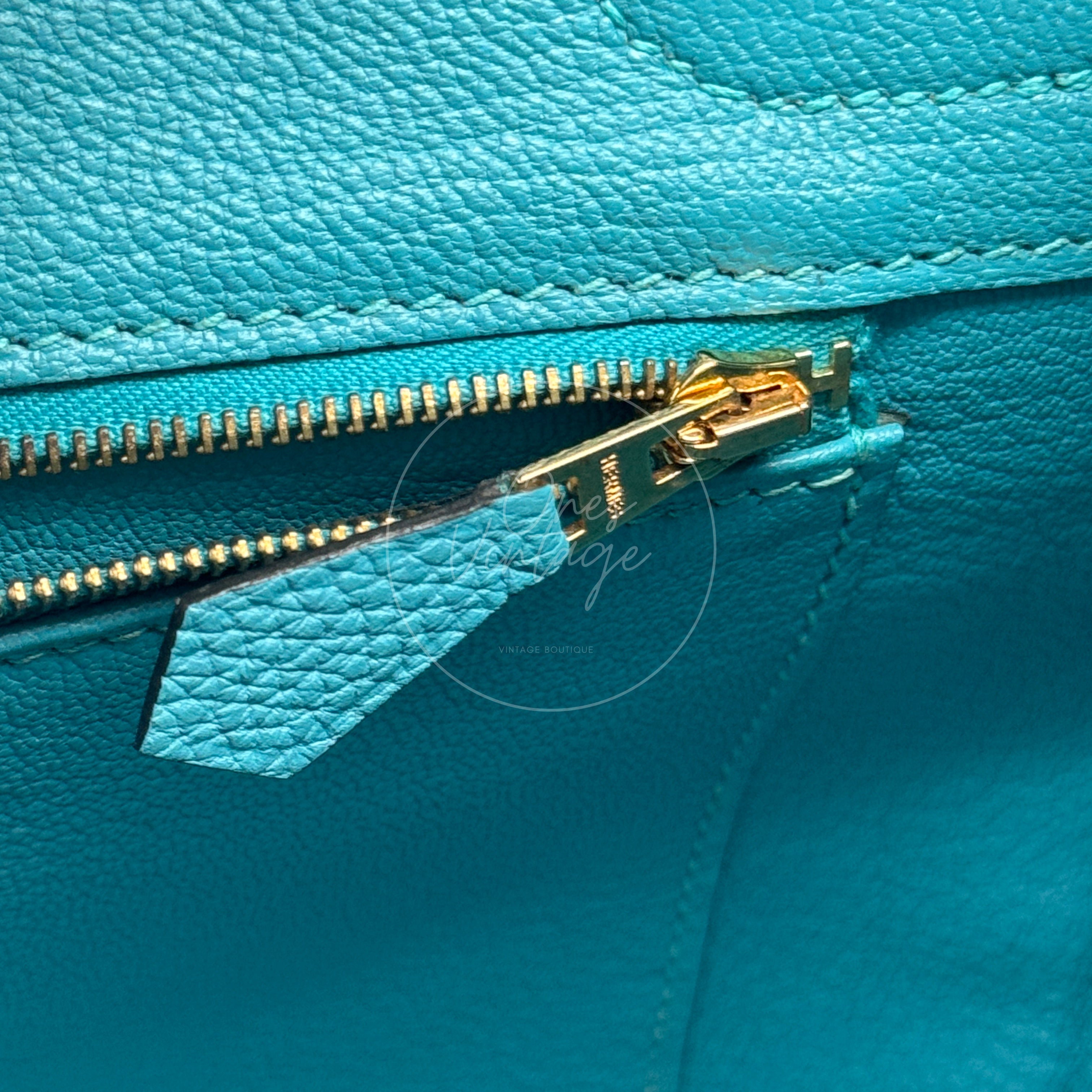 Hermes Birkin 30 Paon Togo GHW Blue Square R