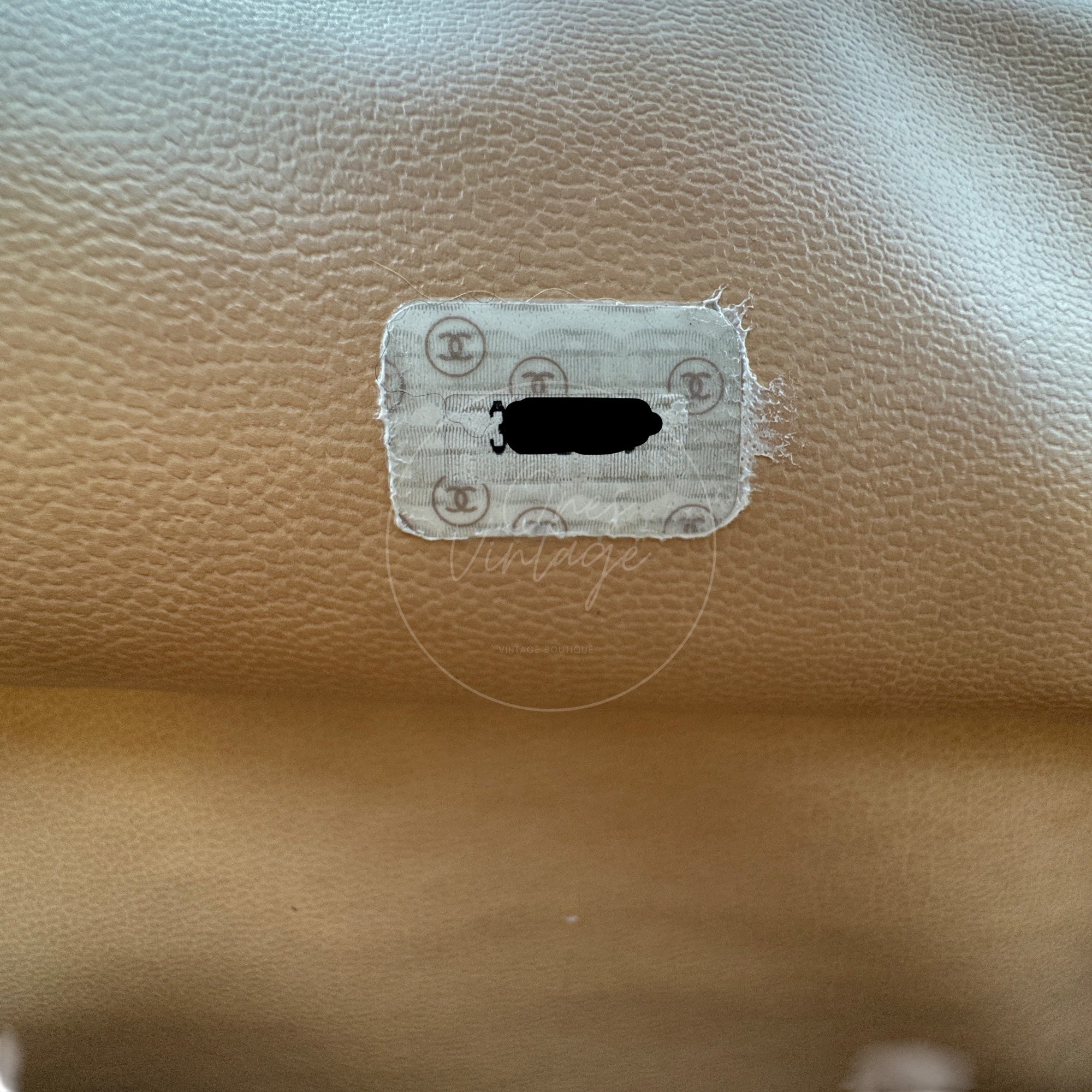 Chanel Caviar CC Tote Bag GHW Beige Series 3