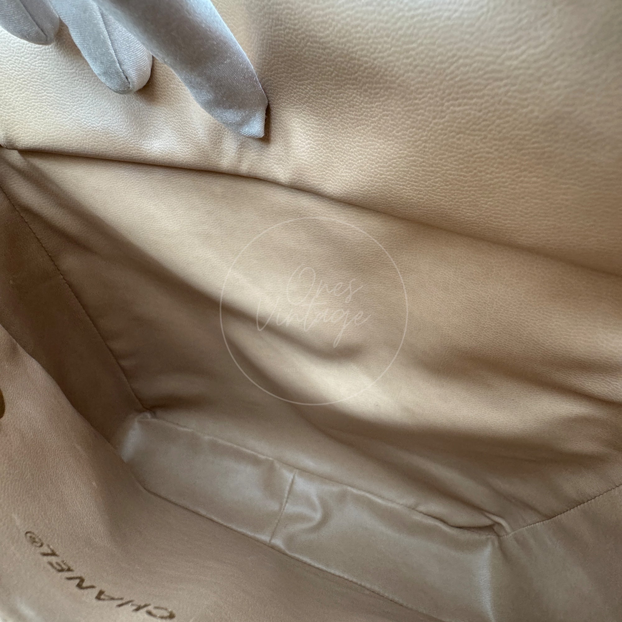 Chanel Caviar CC Tote Bag GHW Beige Series 3