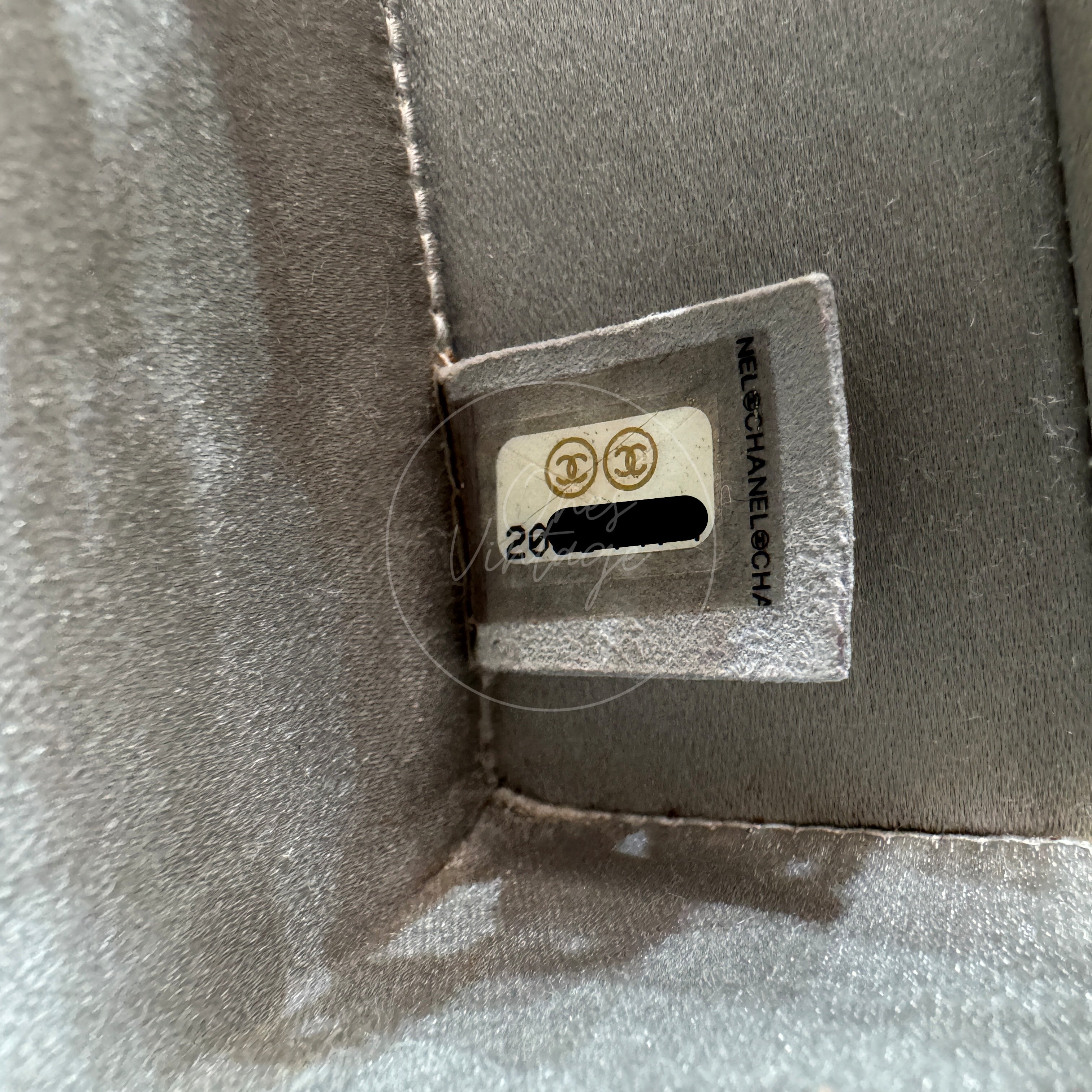 Chanel Milk Carton Goatskin SHW Iridescent Silver Series 20
