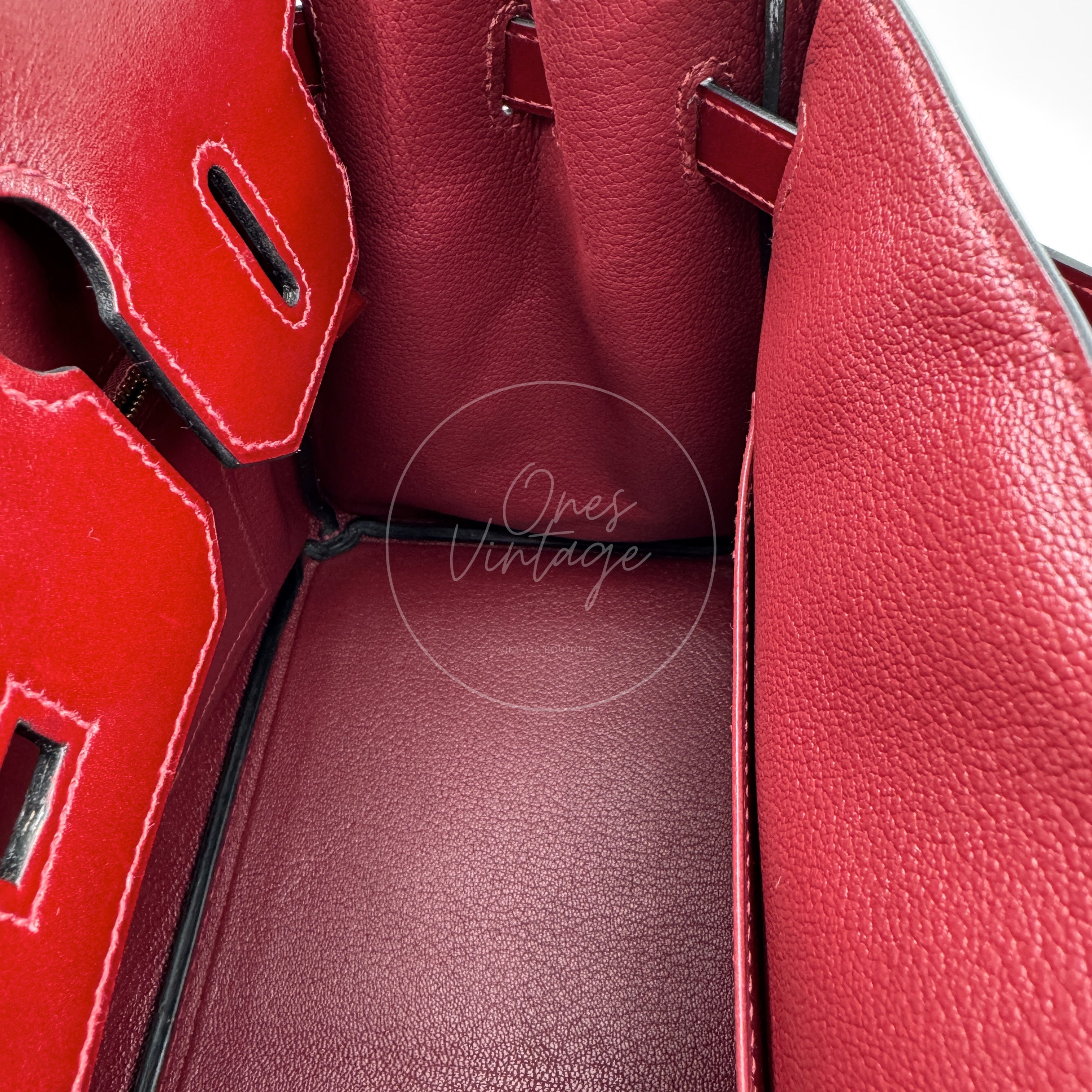 Hermes Birkin 30 Box Bag GHW Rough H Stamp X