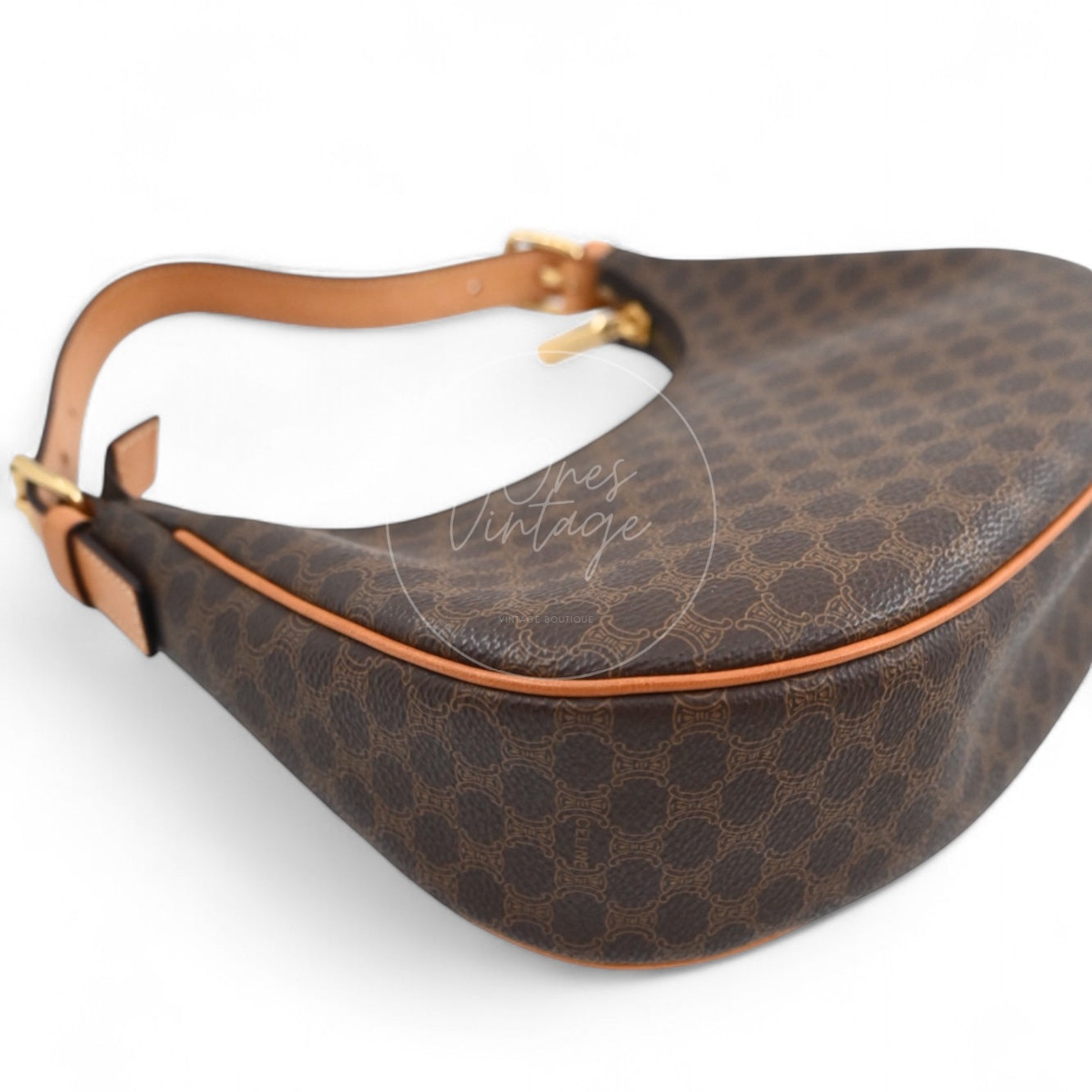 Celine AVA Bag In Triomphe Canvas and Calfskin Brown