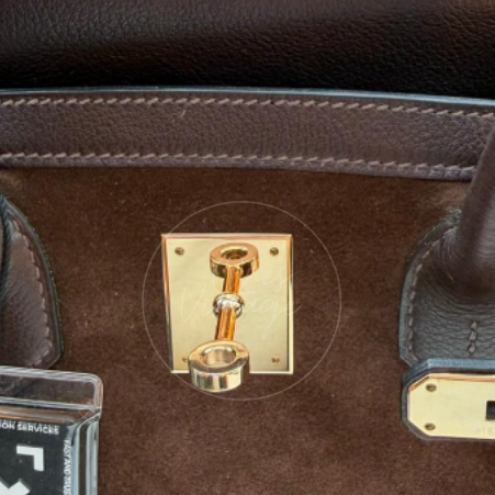 Hermes Birkin 35 Grizzly Brown Suede Square P