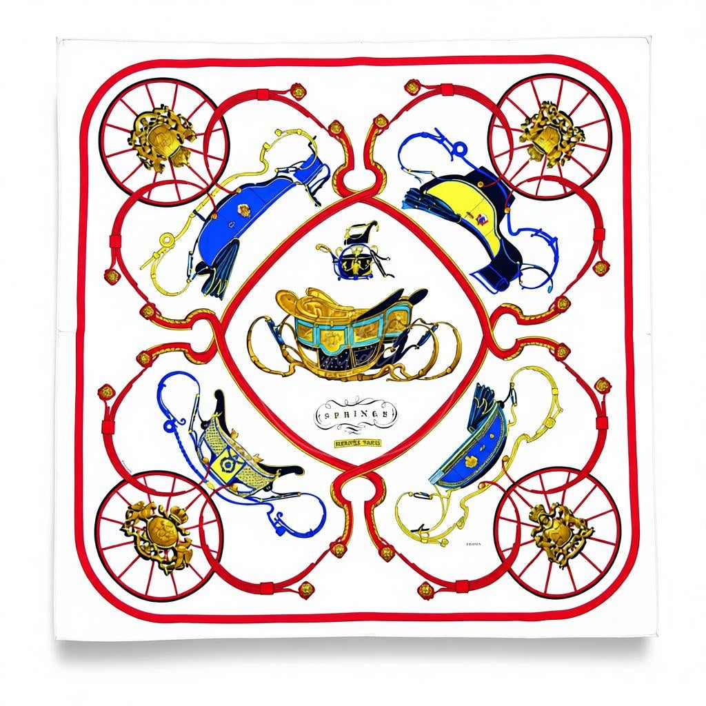 Hermes Springs Multicolor Scarf