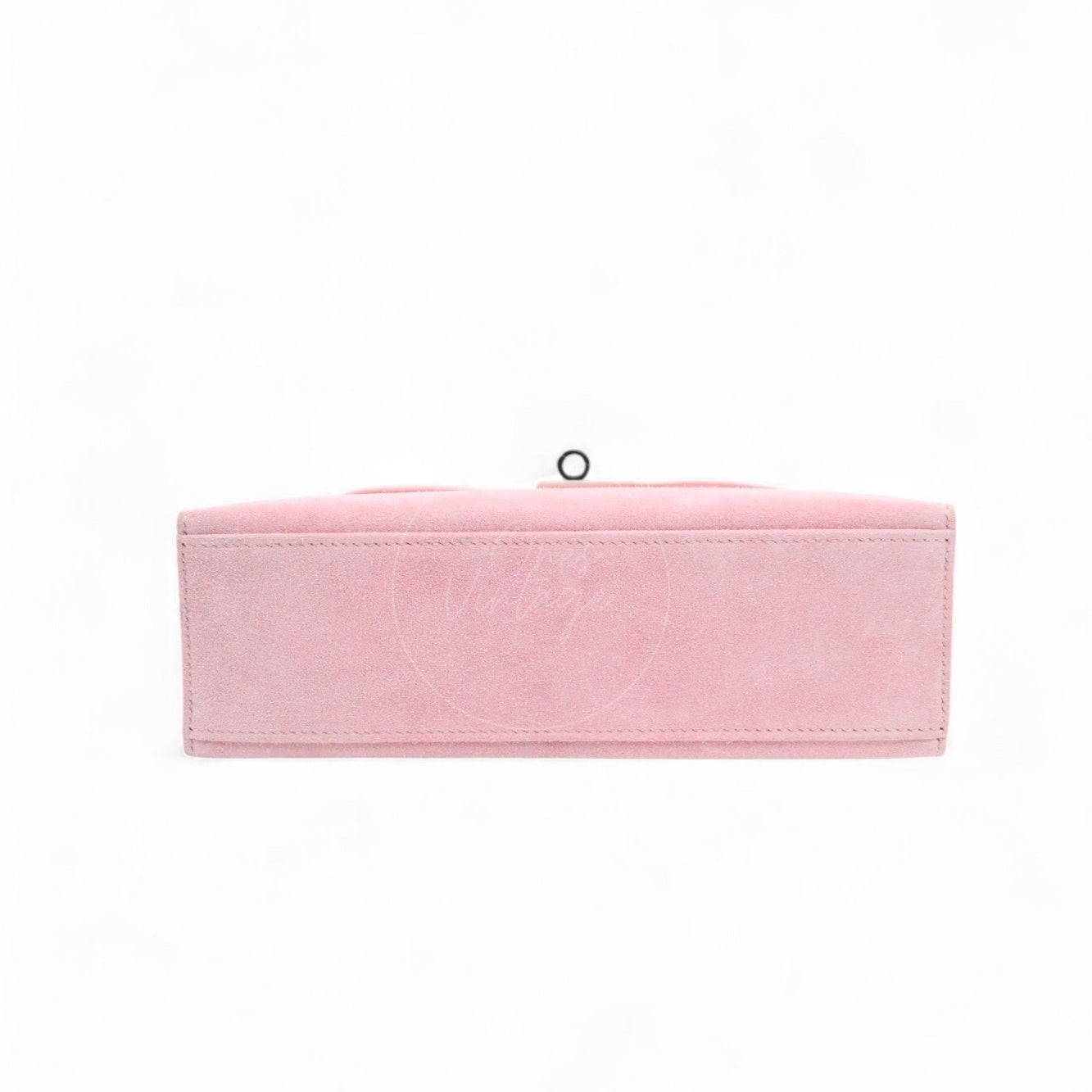 Hermes Kelly Pochette Suede PHW Pink Square J