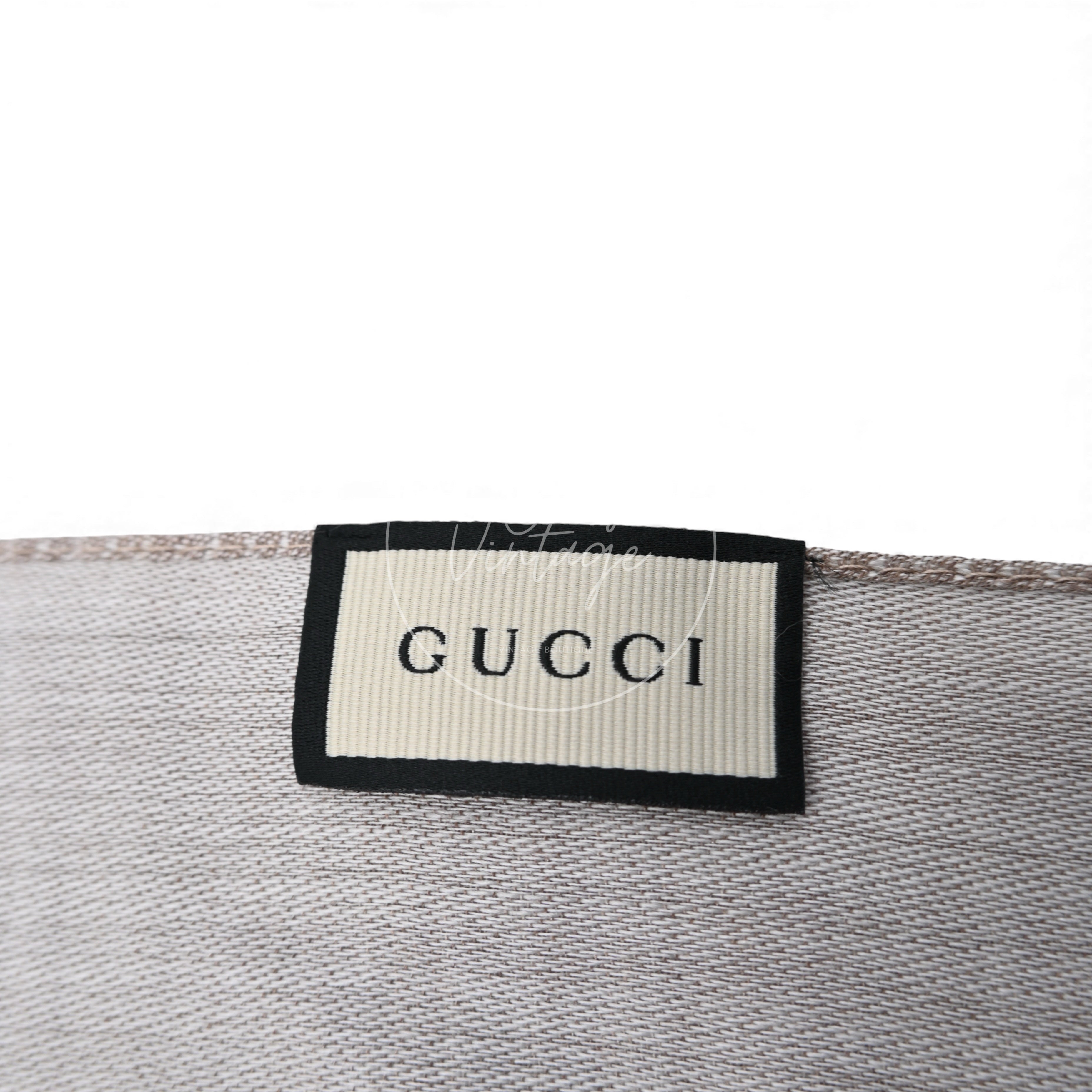 Gucci Grey GG Supreme Wool Scarf