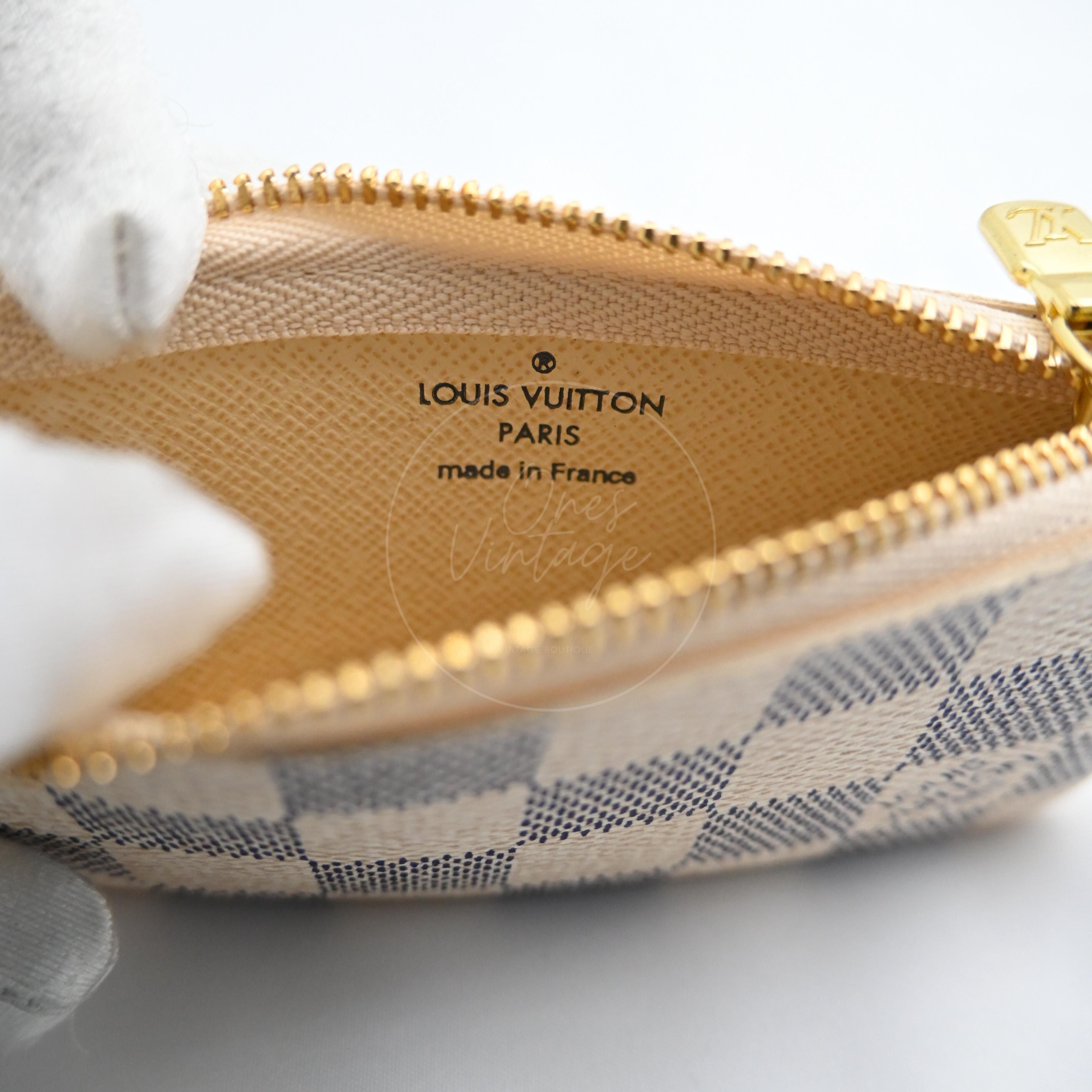 [Brand New] Louis Vuitton N62659 Damier Azur Pochette Cle Key Pouch Coin Purse