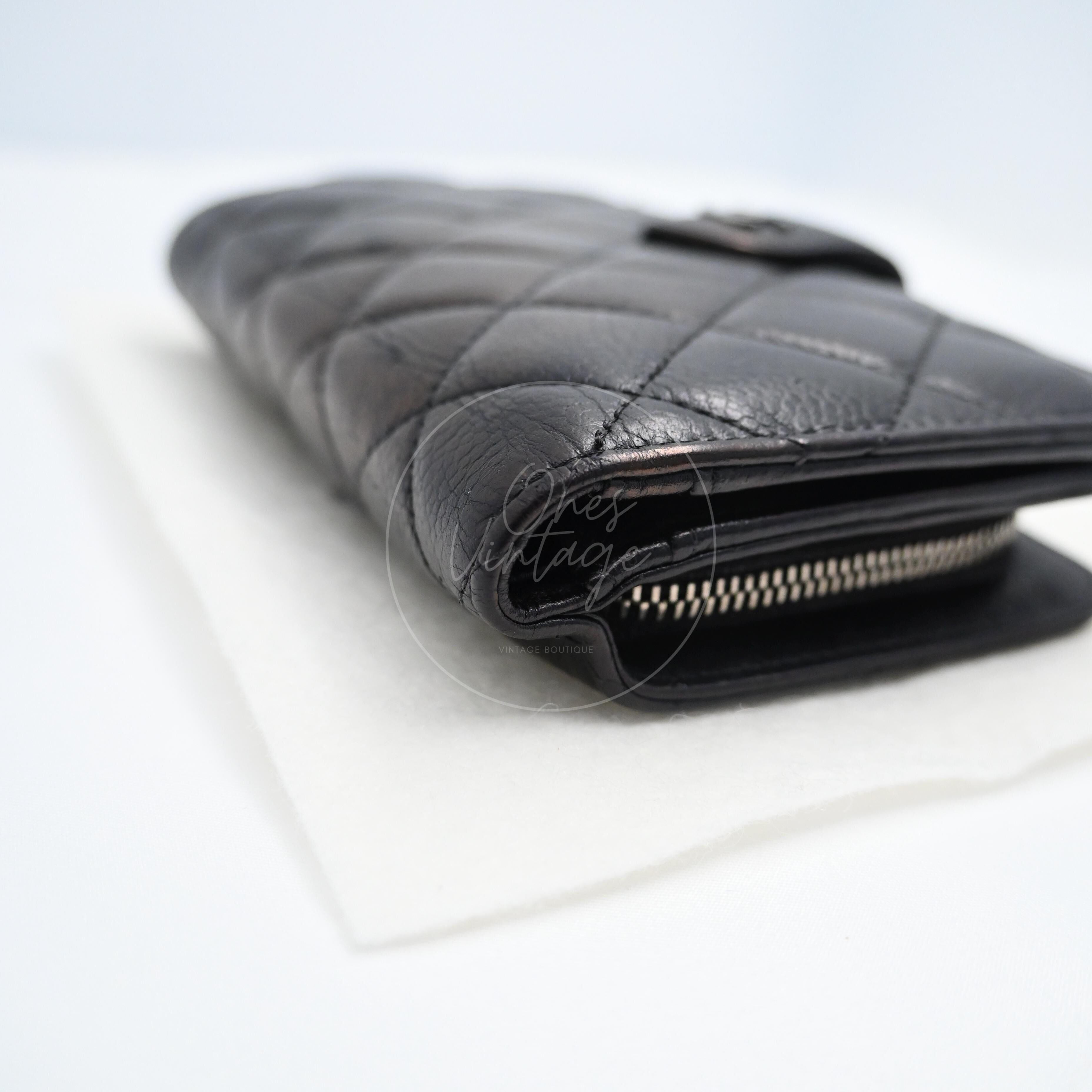 [Pre-owned] Chanel Bifold Medium Caviar Wallet With PHW