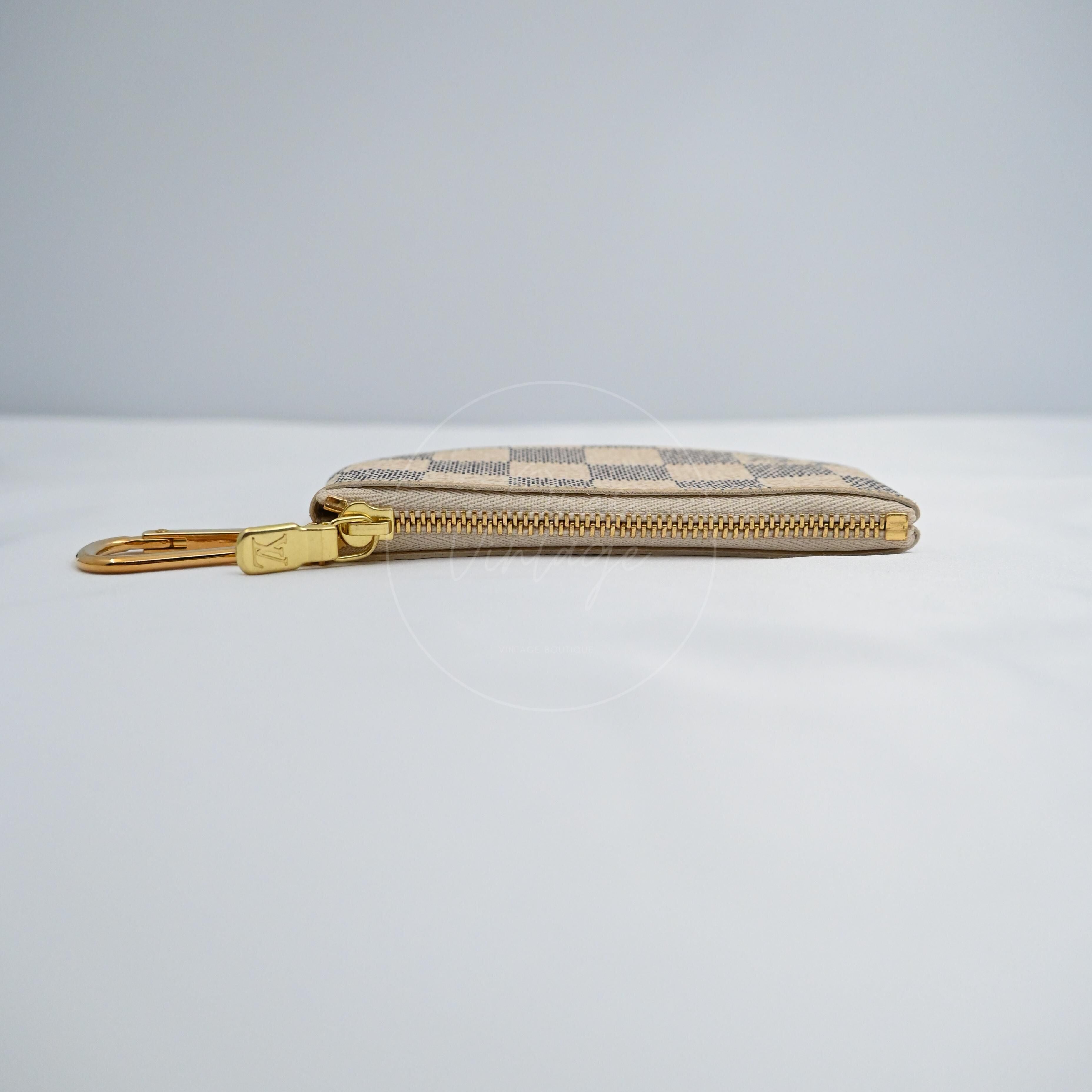 [Brand New] Louis Vuitton N62659 Damier Azur Pochette Cle Key Pouch Coin Purse