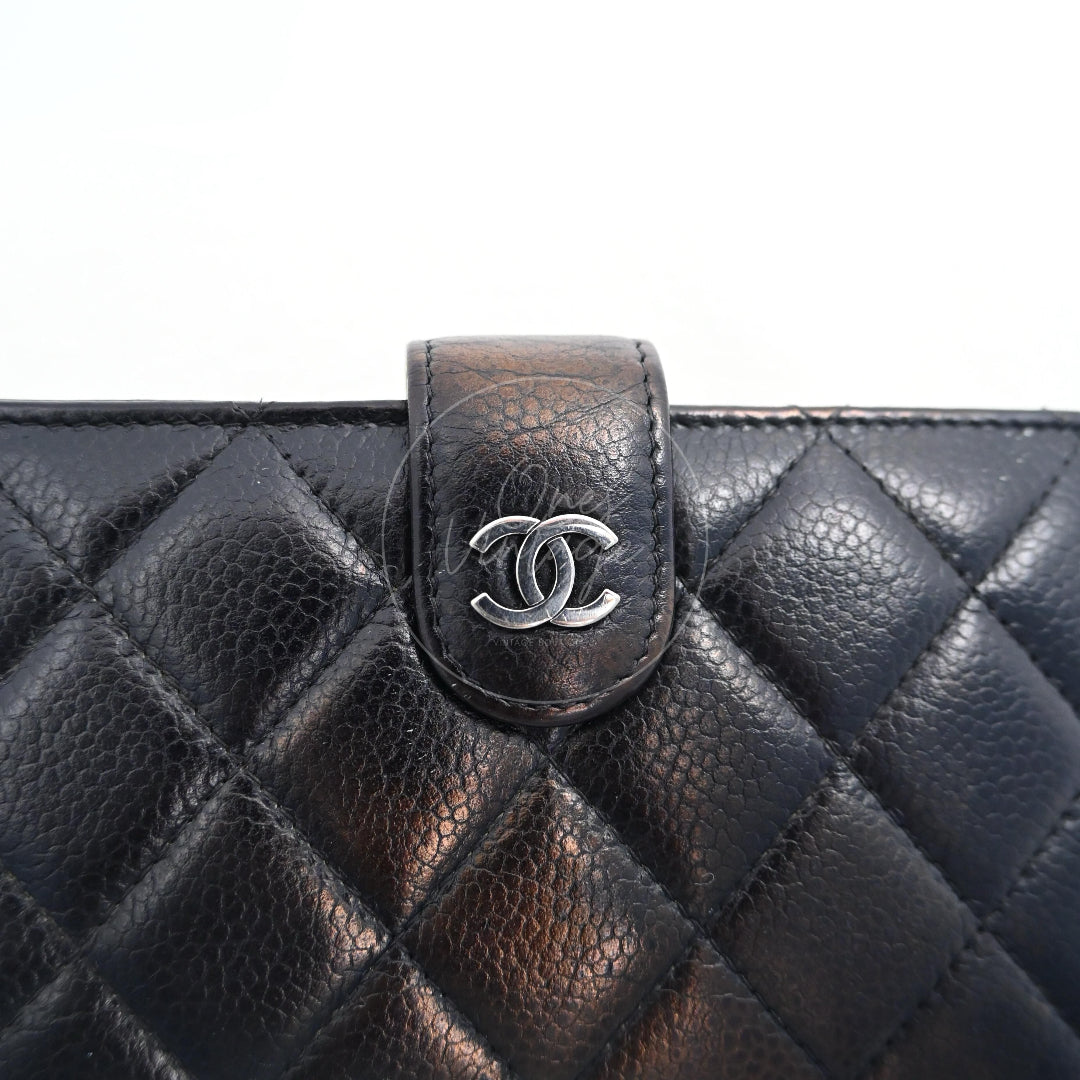 [Pre-owned] Chanel Bifold Medium Caviar Wallet With PHW
