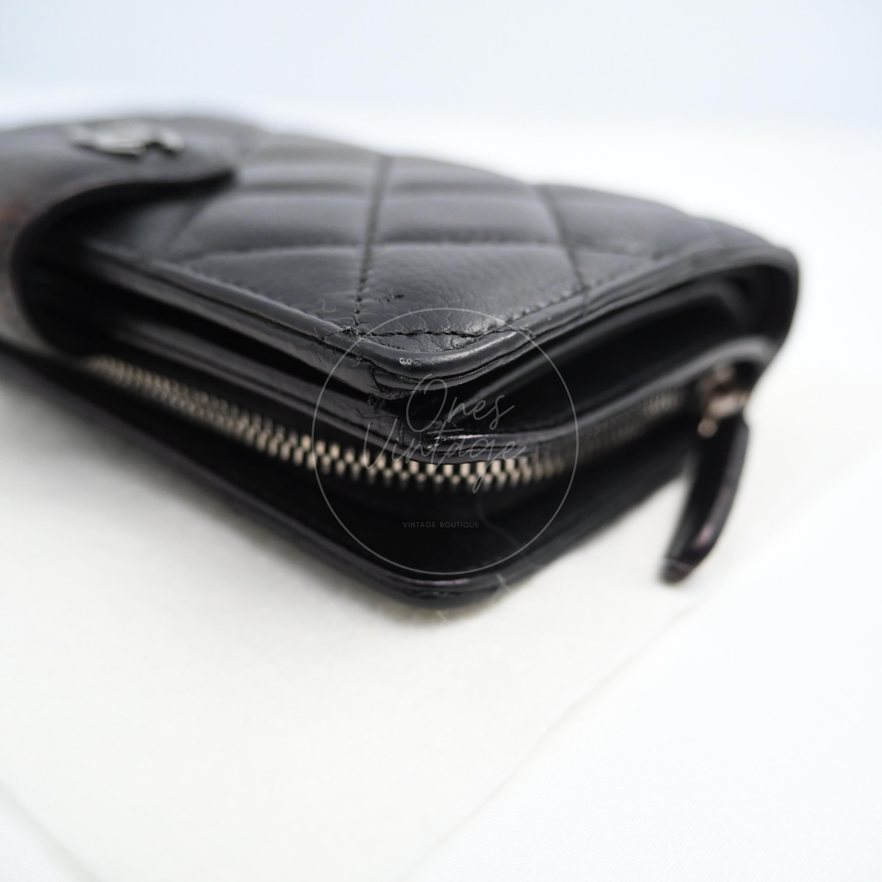 [Pre-owned] Chanel Bifold Medium Caviar Wallet With PHW