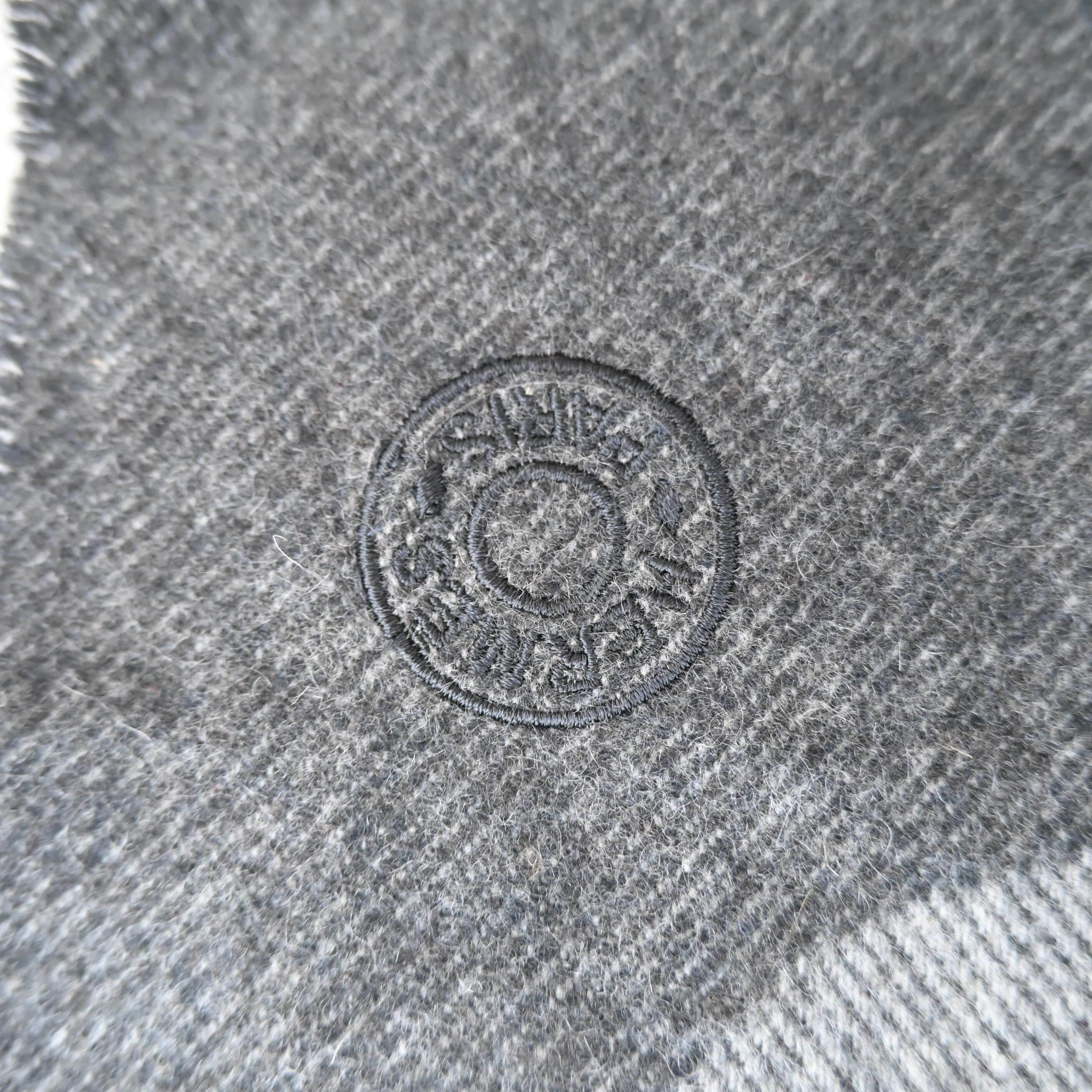 [Brand New]Hermes Men's Chaine d'Ancre Optique Grey Muffler