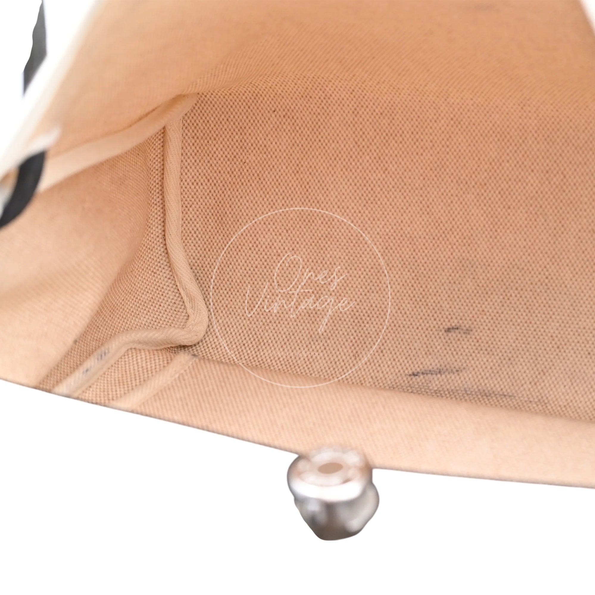 [Pre-owned] Hermes Herbag 31 Black Swift Beige Toile H PHW Stamp Square G
