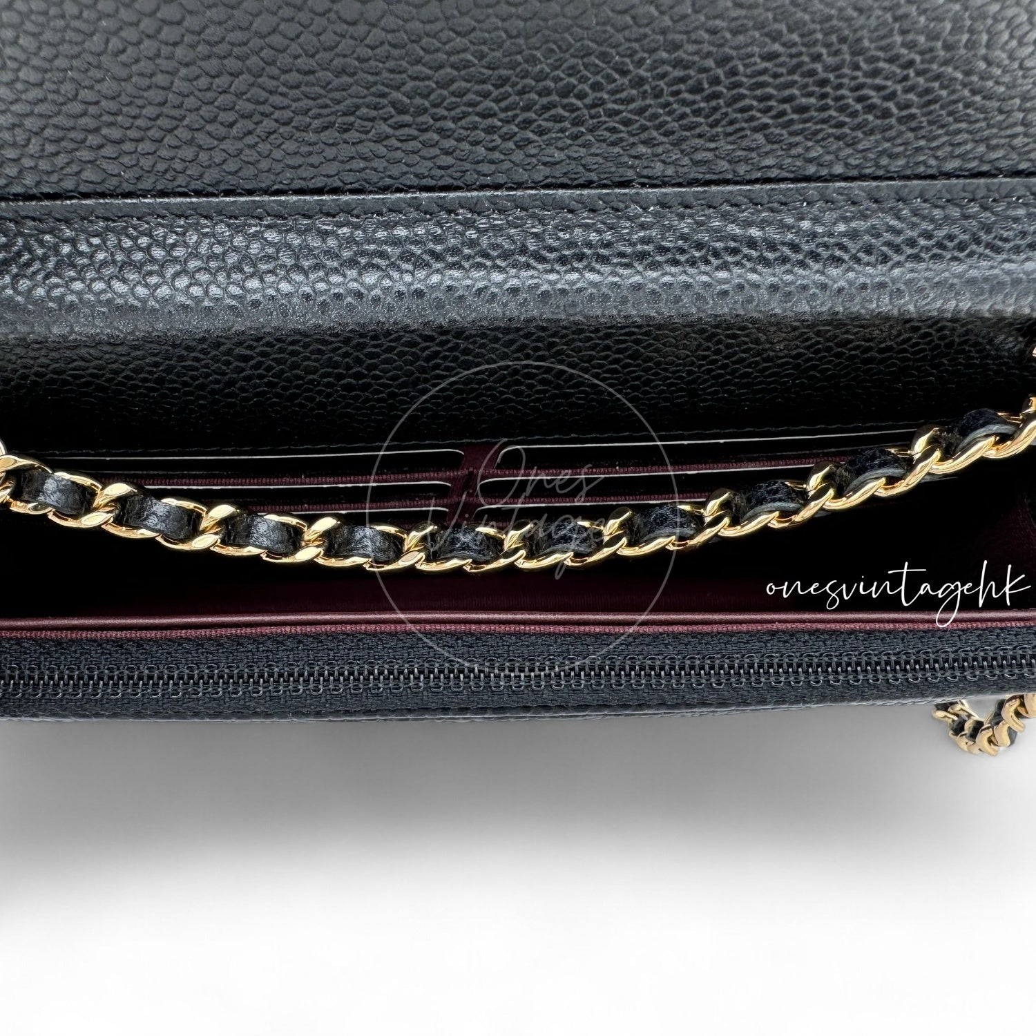 [Unused] Chanel Wallet On Chain WOC Black Caviar GHW Series 22