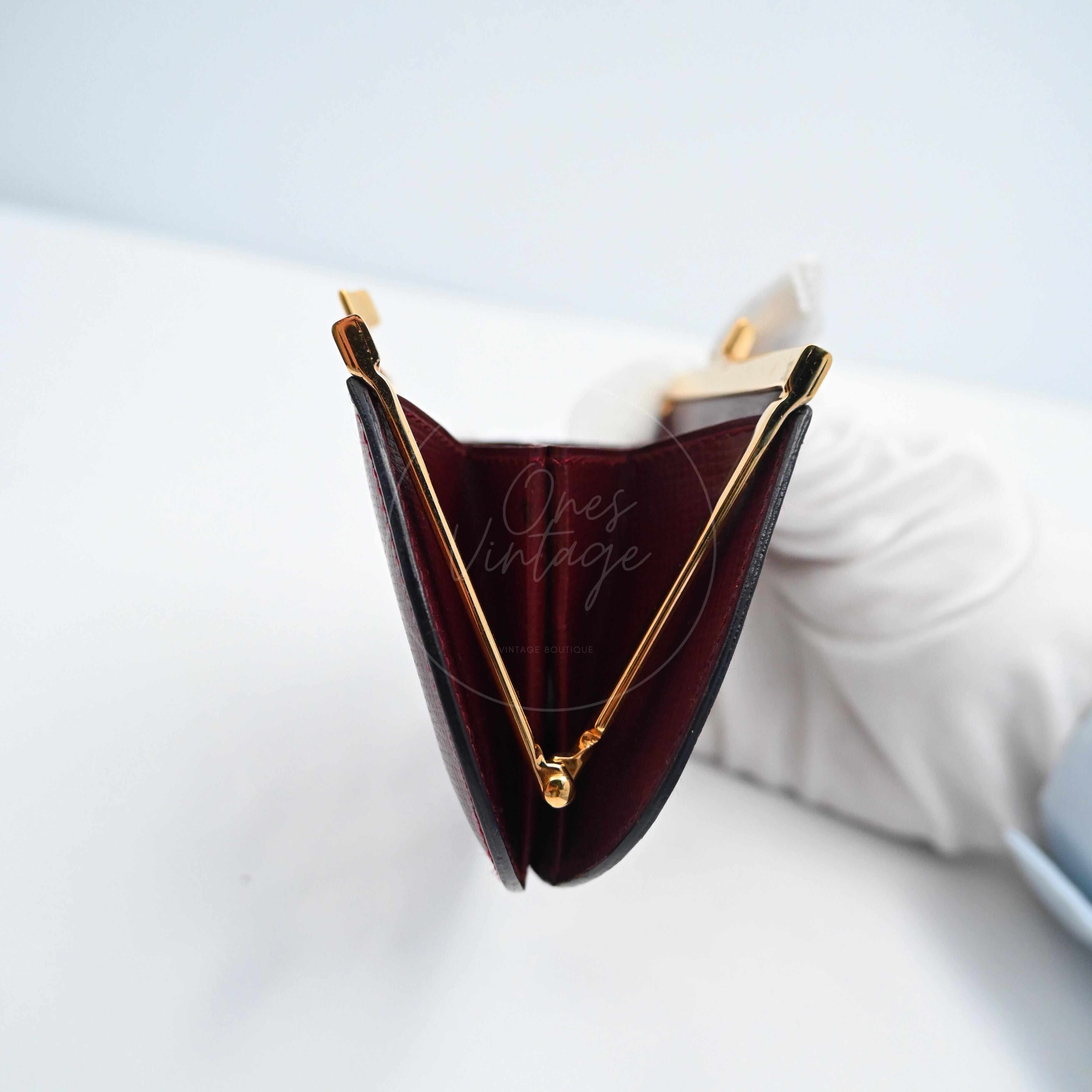 [Pre-owned] Cartier Mastline Bordeaux Red Coin Case Small Purse
