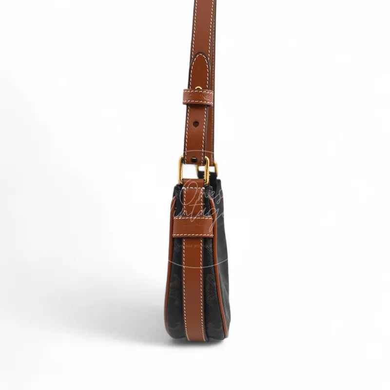 [Pre-owned] Celine Mini AVA Bag In Triomphe Canvas and Calfskin