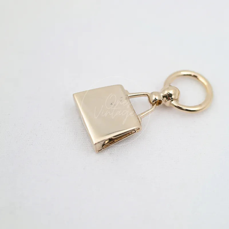[Pre-owned] Hermes Gold Plated Mini Kelly Twilly Scarf Ring