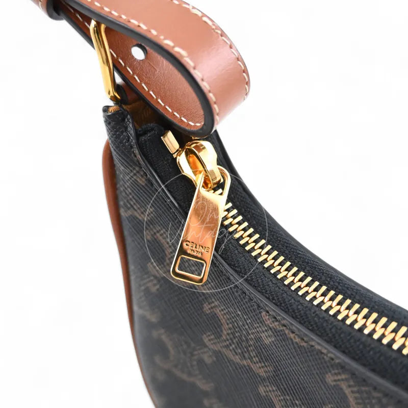 [Pre-owned] Celine Mini AVA Bag In Triomphe Canvas and Calfskin