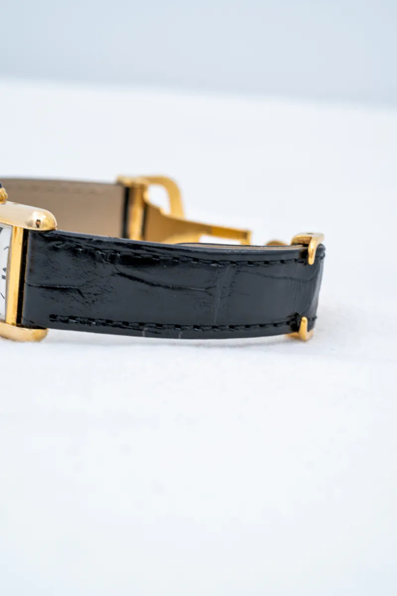 [Pre-owned] Cartier W1003154 1613 Vermeil Tank Quartz Vintage Watch