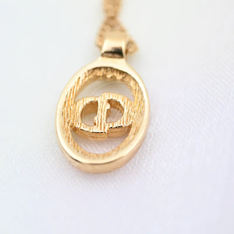 [Pre-owned] Christian Dior CD Pendant Necklace