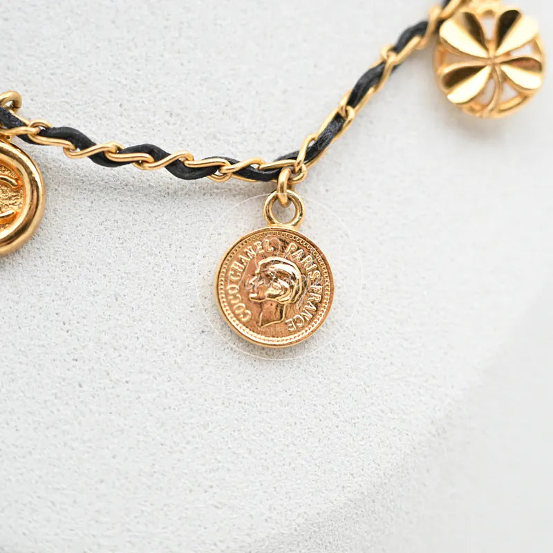 [Pre-owned] Chanel Vintage Medallions Gold Necklace