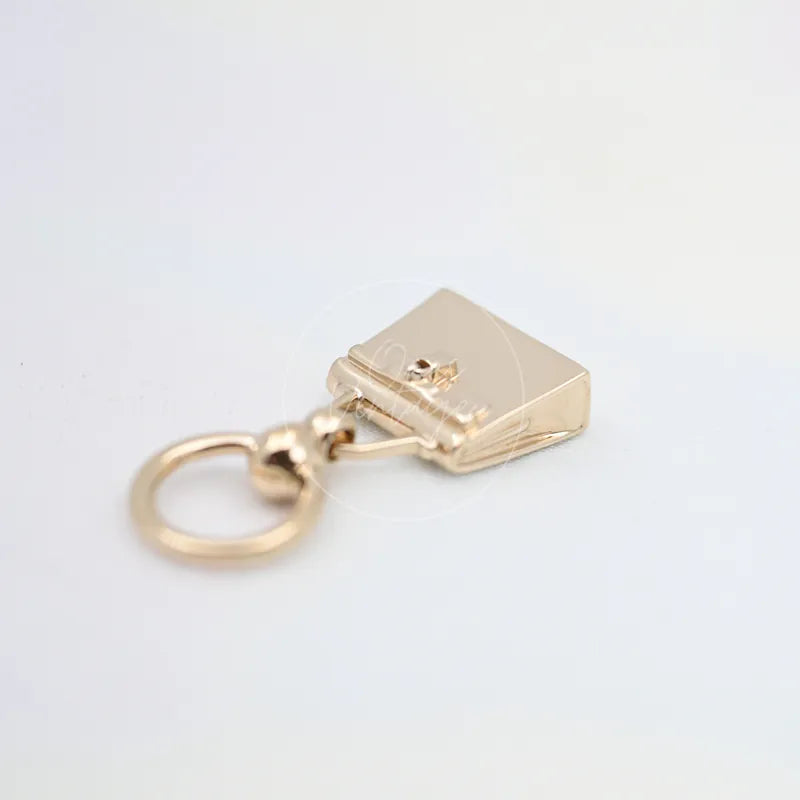 [Pre-owned] Hermes Gold Plated Mini Kelly Twilly Scarf Ring
