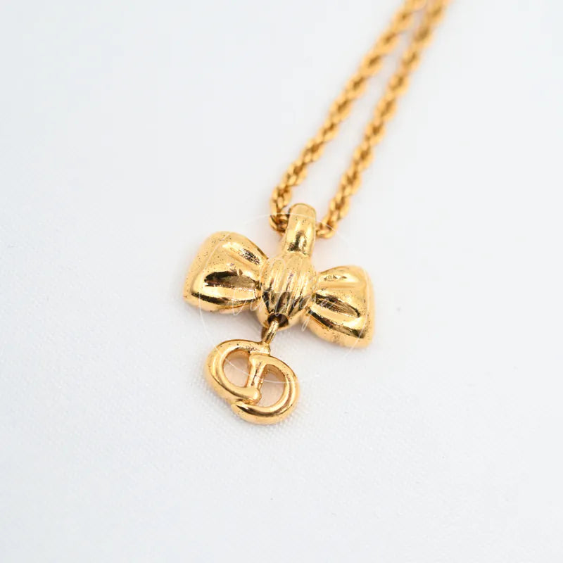 [Pre-owned] Christian Dior Vintage Ribbon Necklace