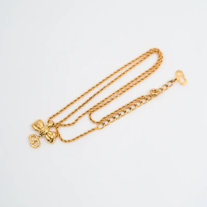 [Pre-owned] Christian Dior Vintage Ribbon Necklace