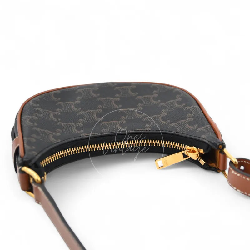 [Pre-owned] Celine Mini AVA Bag In Triomphe Canvas and Calfskin