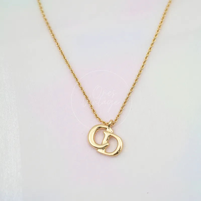 [Pre-owned] Christian Dior CD Pendant Necklace