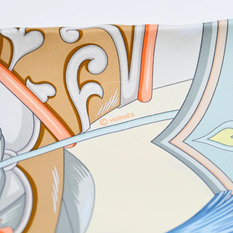 [Brand New] Hermes Harnais de Coeur Scarf 90